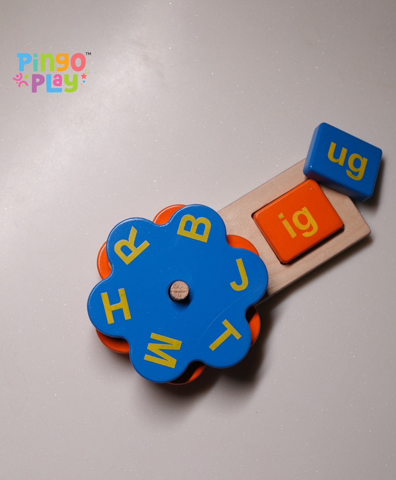 Pingo Play 3-Letter Word Builder | Wooden Montessori Spelling Toy for Kids (3 Years+)-picture-23