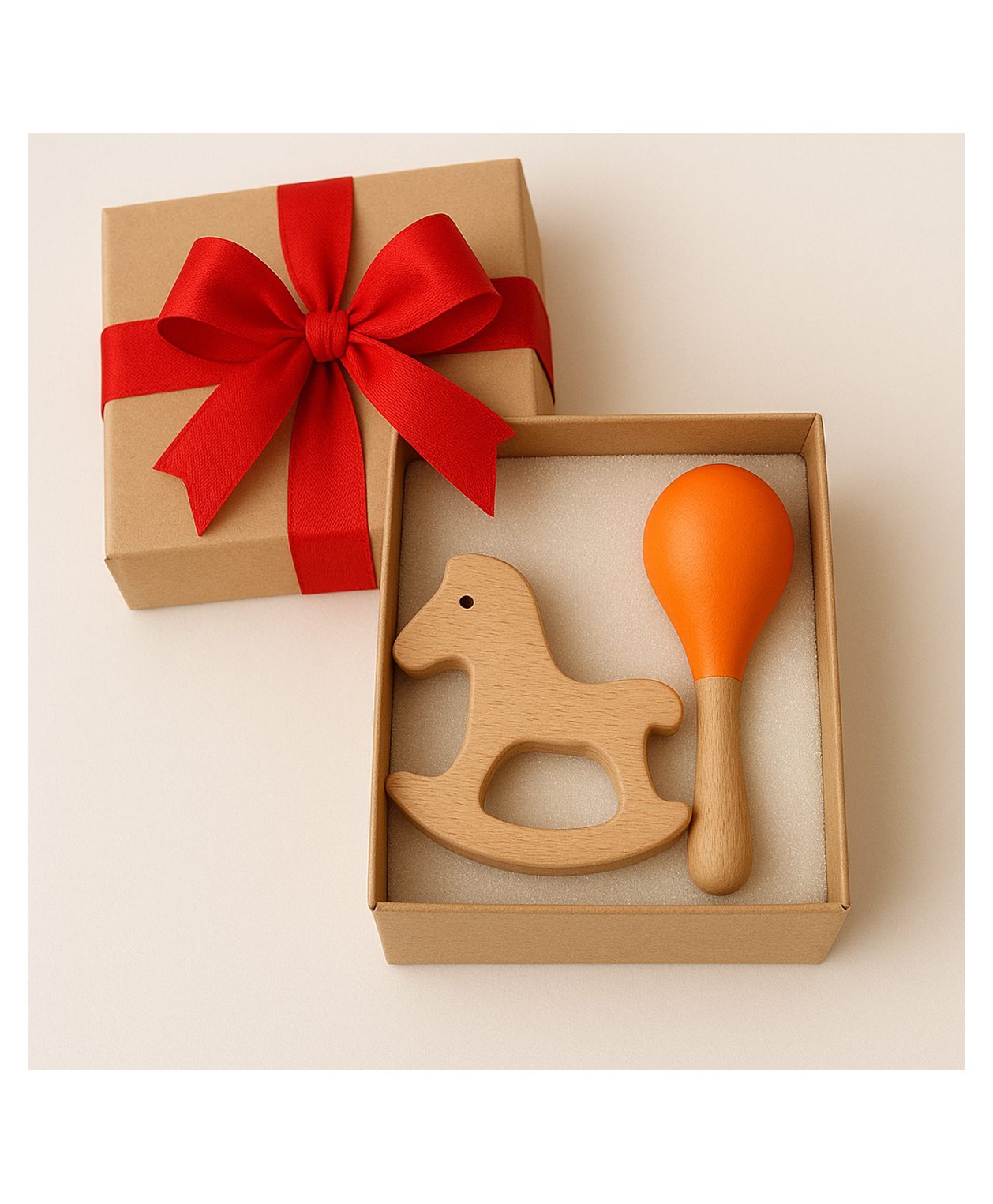 Pingo Play Premium Maracas & Wooden Horse Teether Combo Set for 3+ Months-image-31