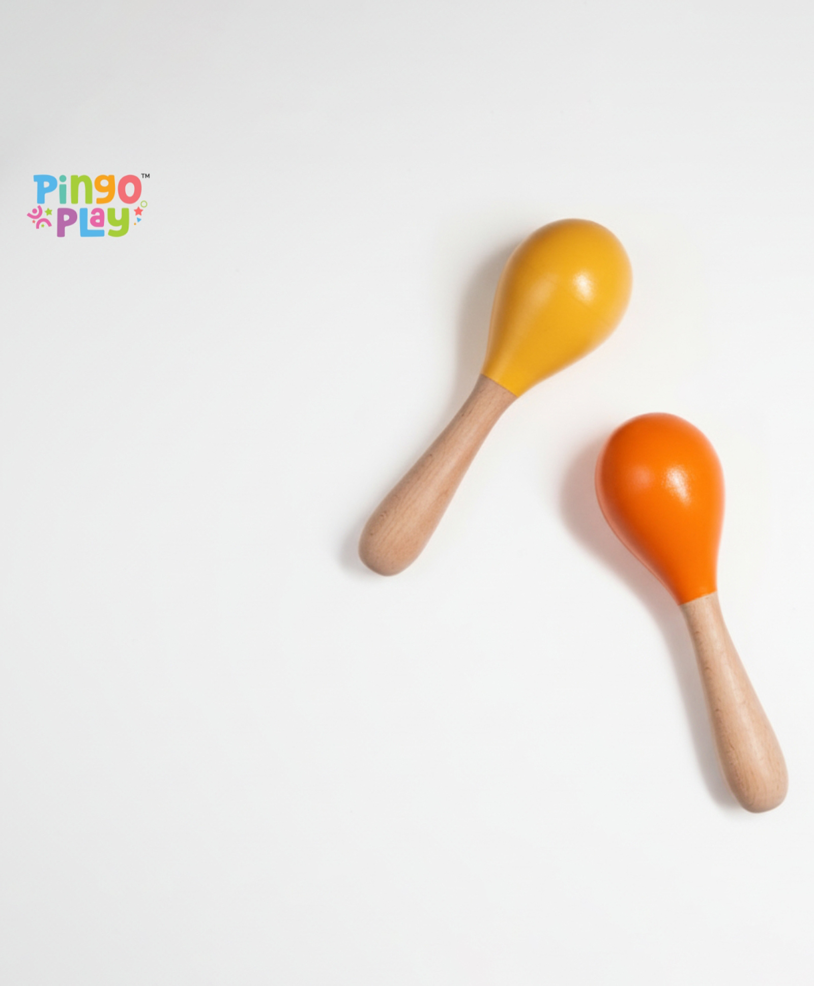 Pingo Play Premium Maracas Wooden Rattle Set of 2 for Babies & Toddlers (3+ Months)-image-12