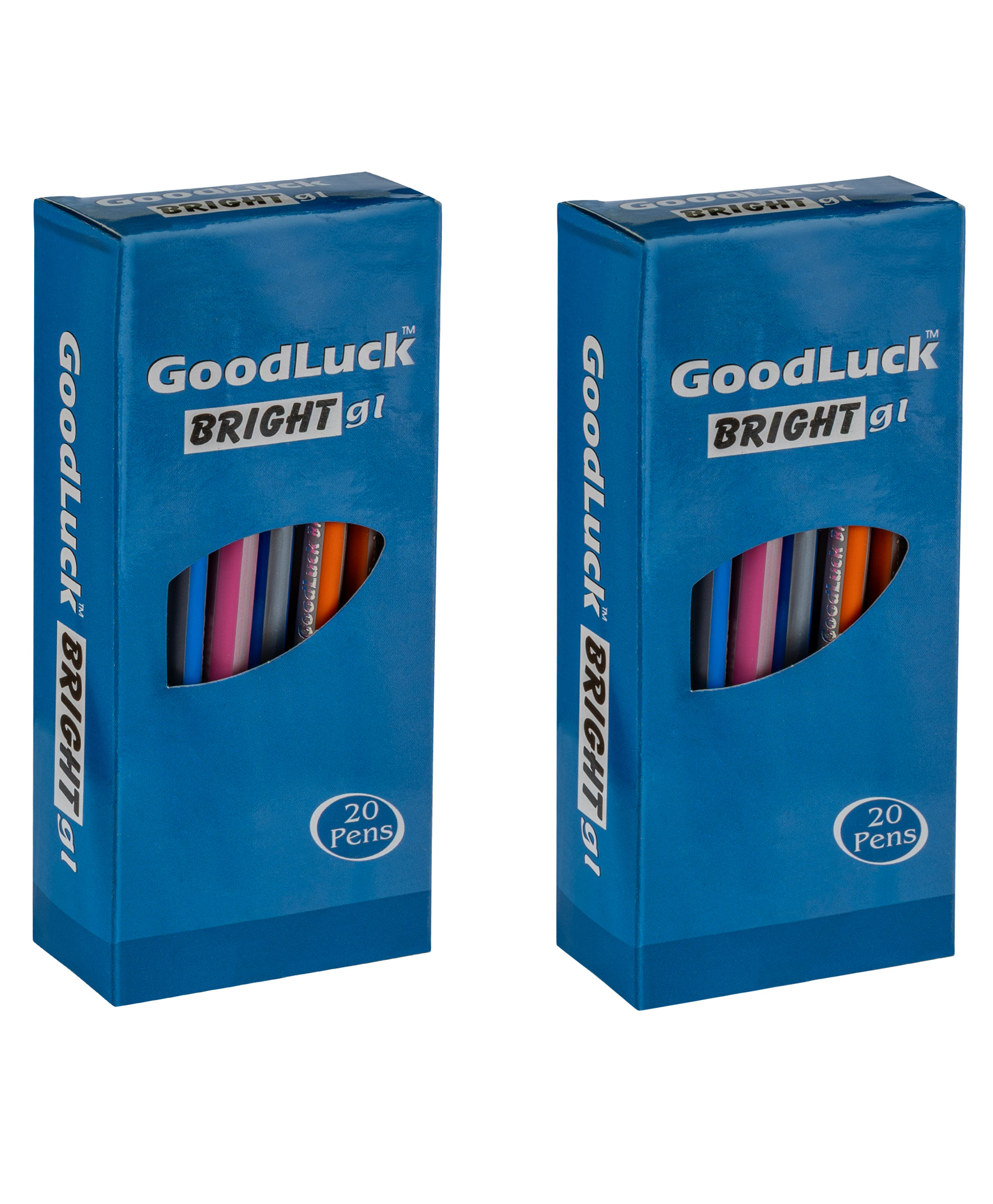 LINC Goodluck Bright Gel Pens, Assorted, Pack of 2 (40 PCS)-image-33