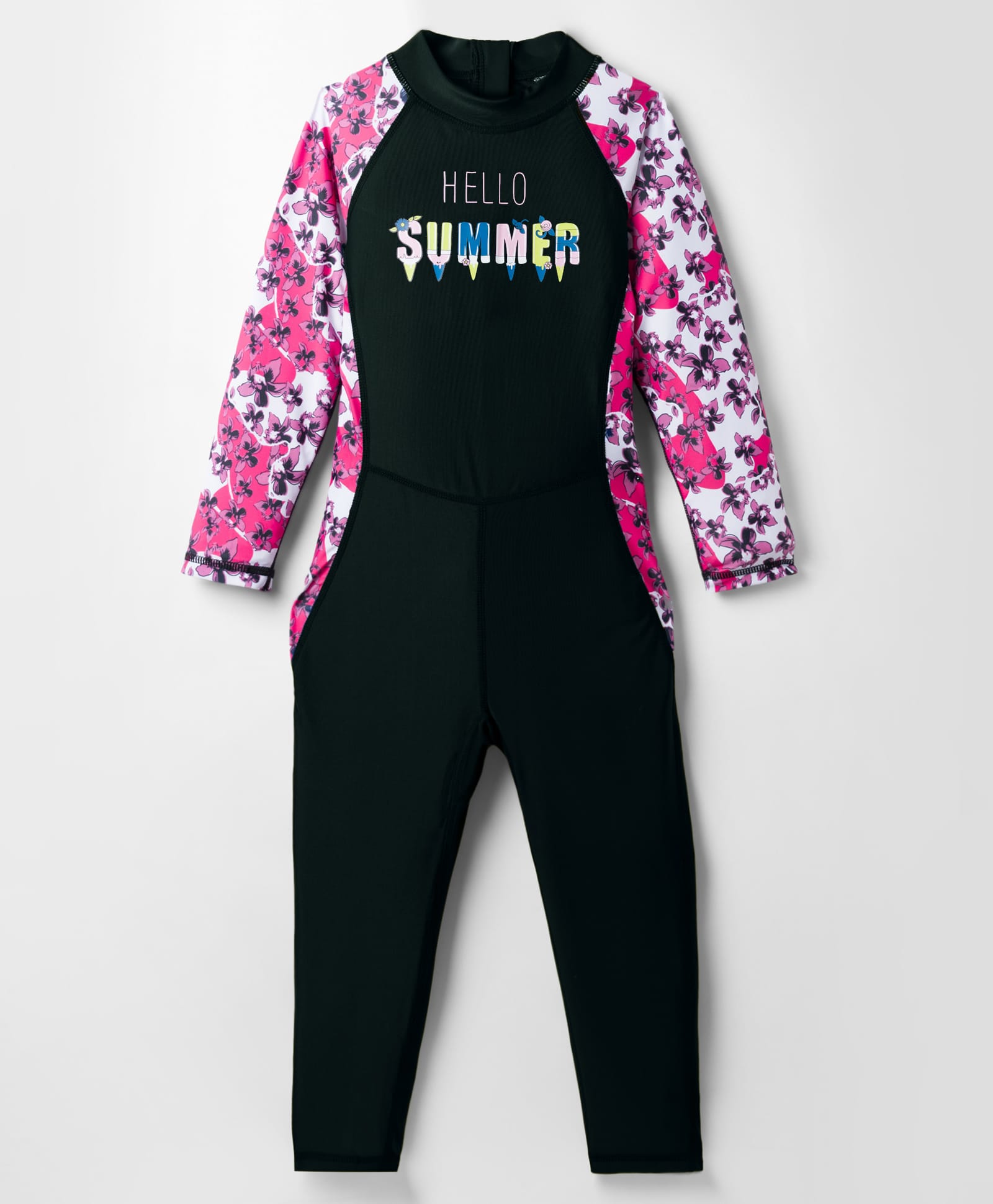 Bosky Swimwear Raglan Full Sleeves Floral Printed BodySuit - Navy Blue-picture-46