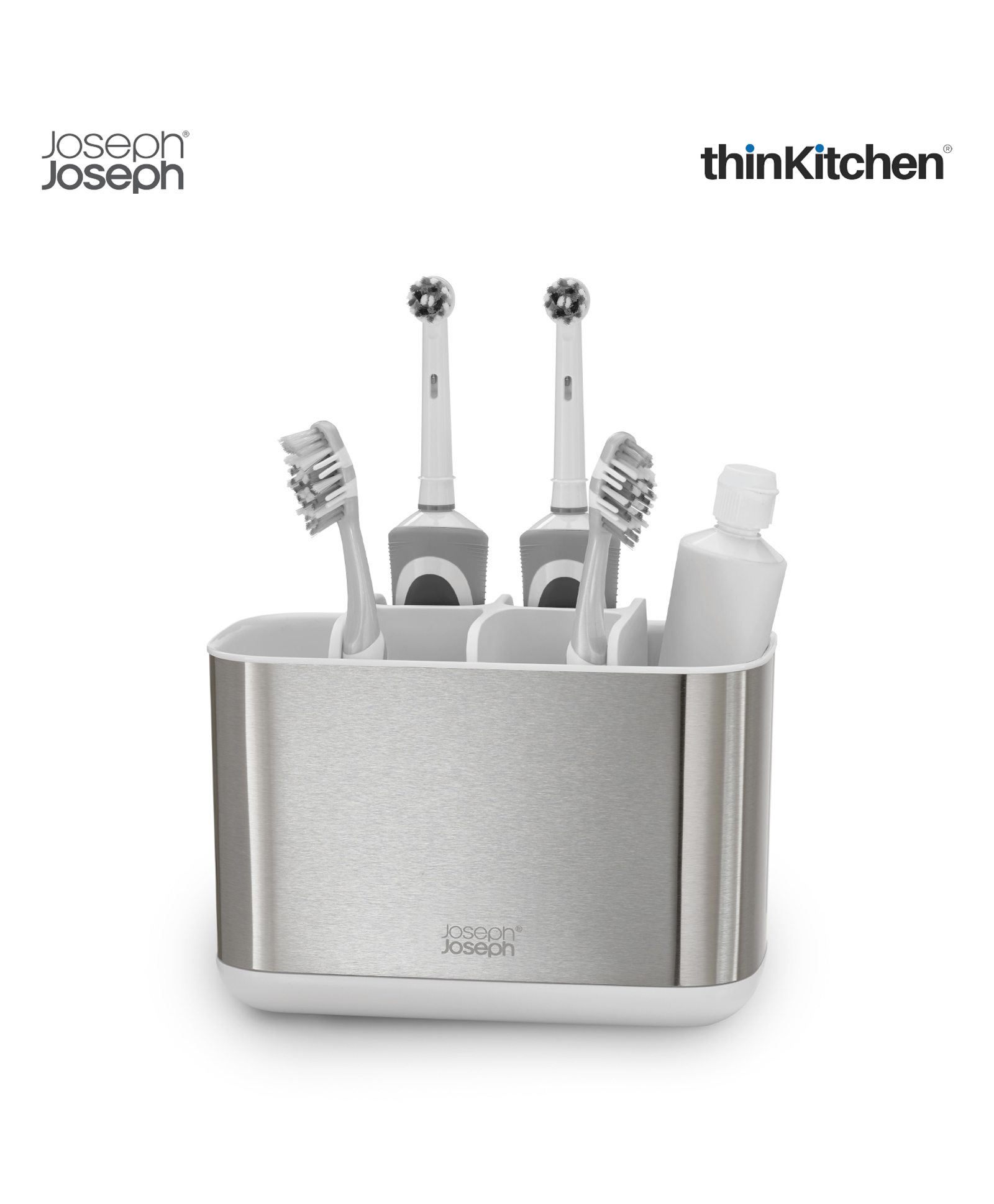Joseph Joseph EasyStore Steel Large Toothbrush Caddy-image-25