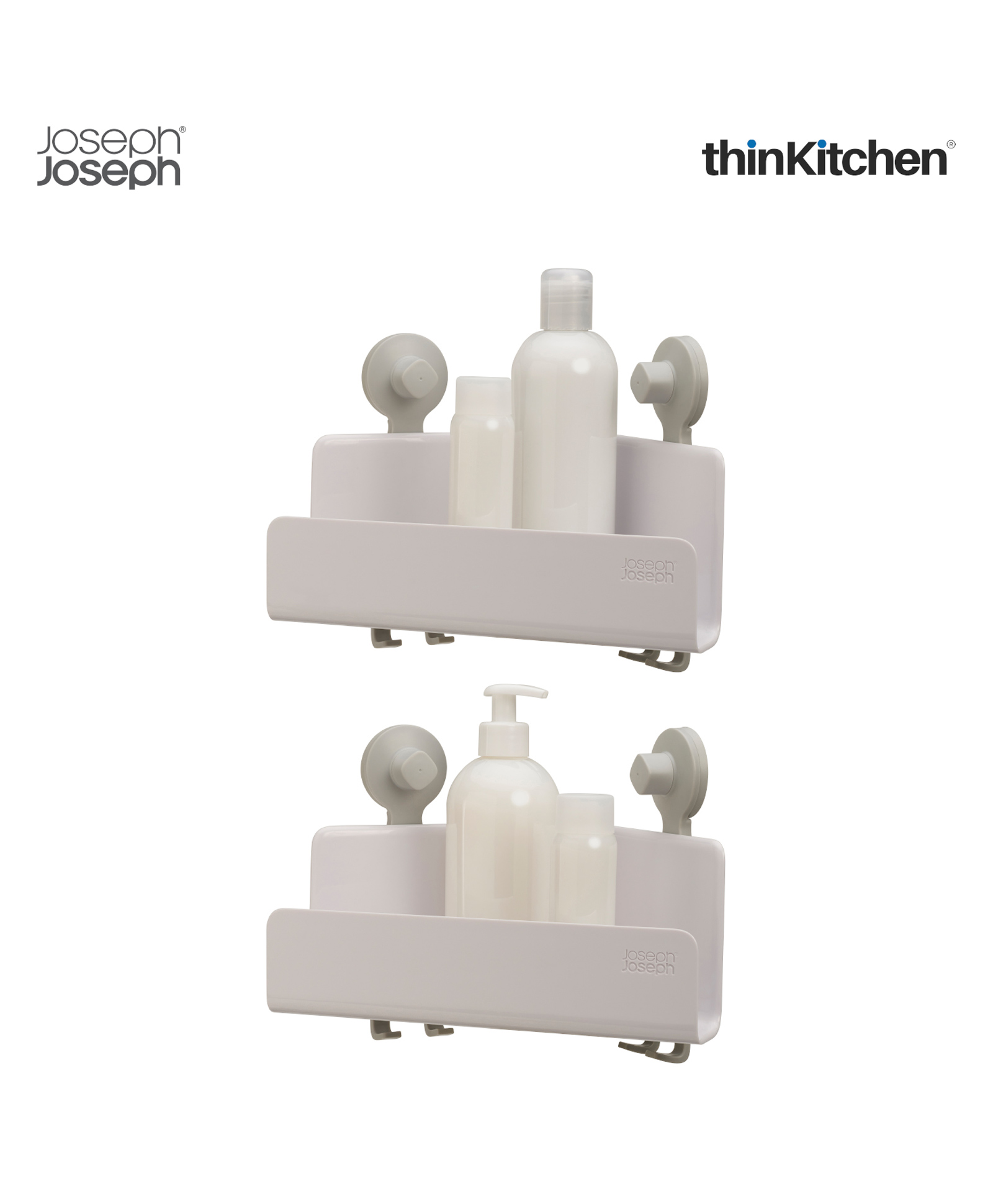 Joseph Joseph EasyStore Corner shower shelf, Set of 2, White-image-26
