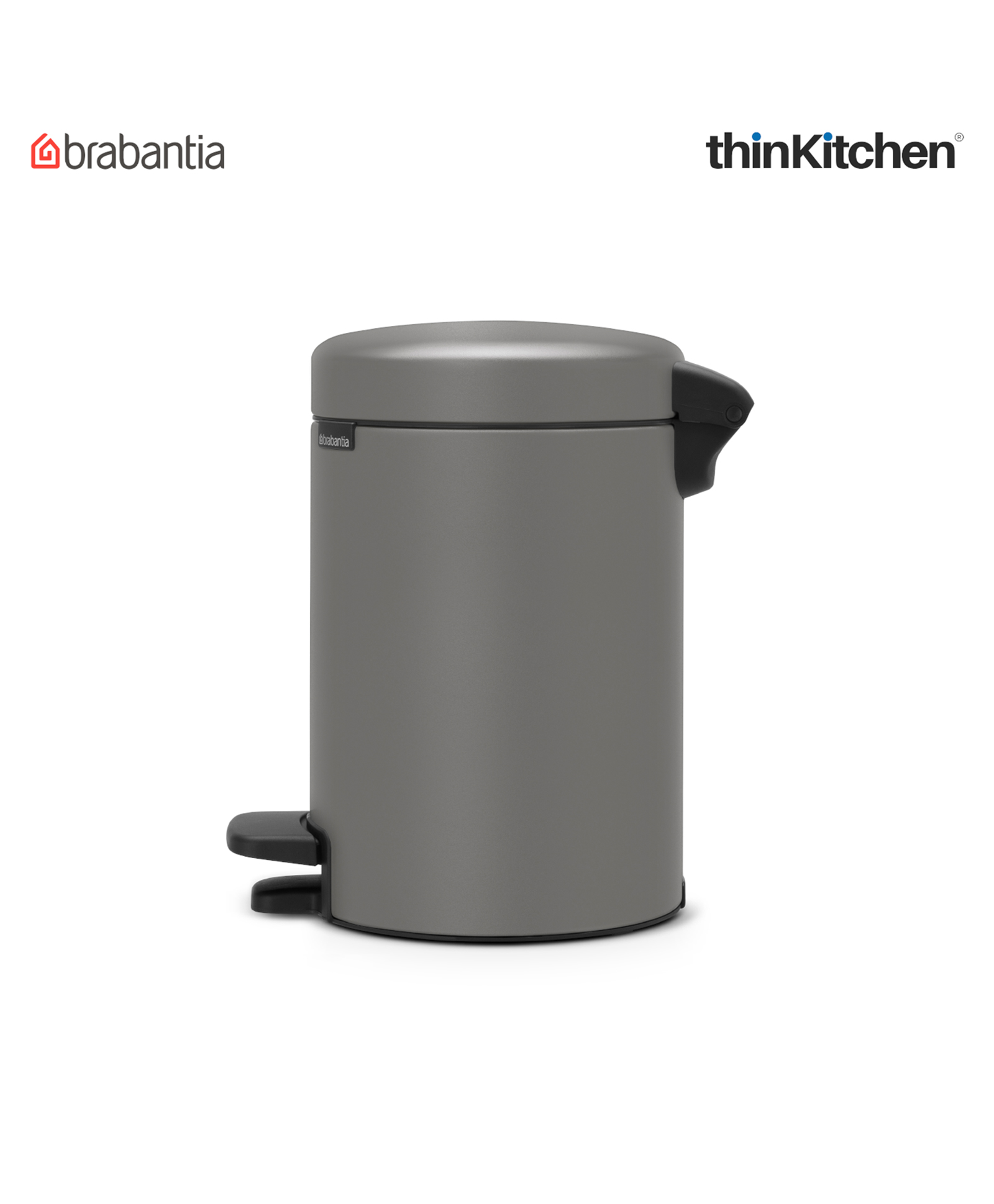 Brabantia NewIcon Pedal Bin, 3 litre, Concrete Grey-picture-31