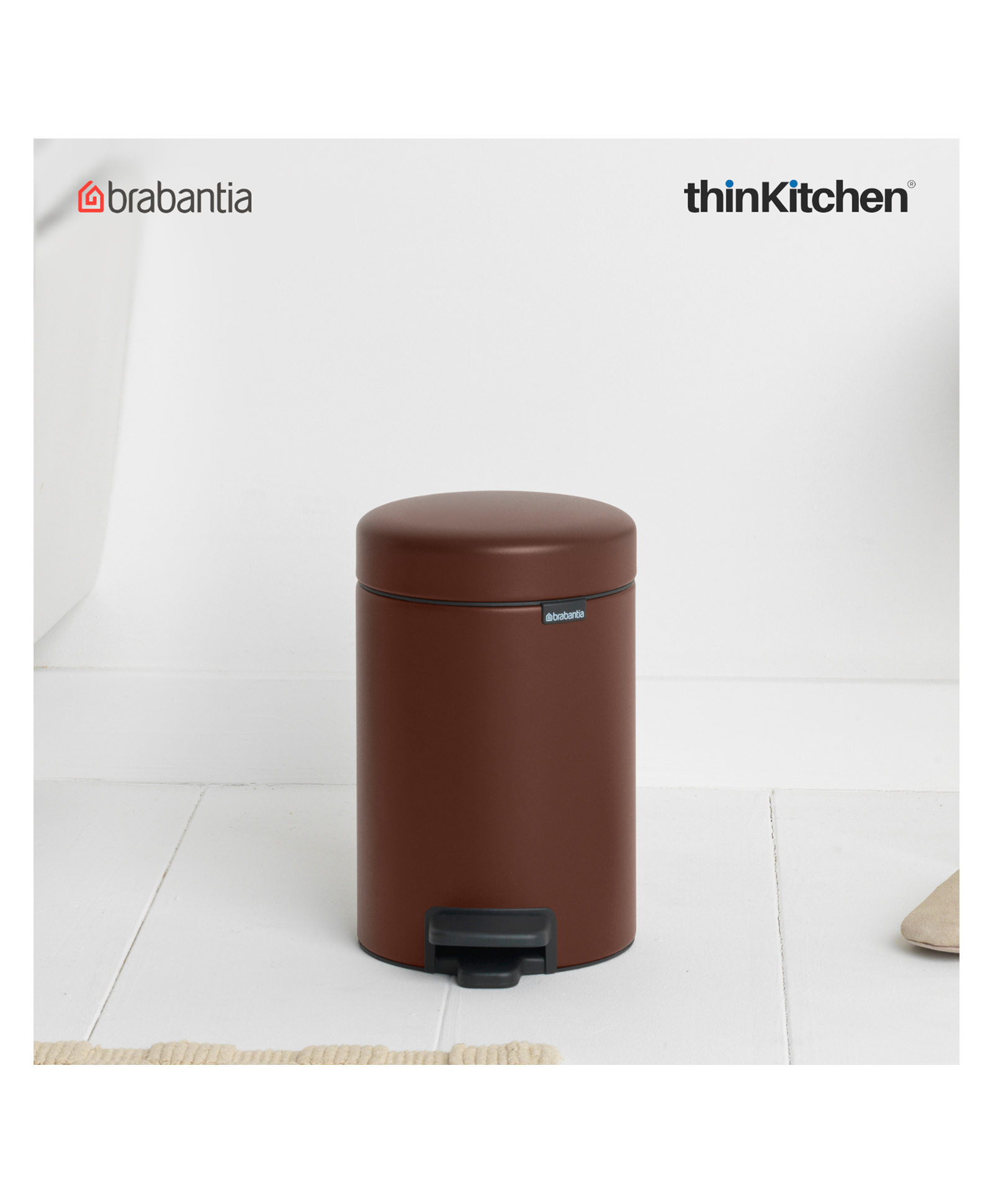 Brabantia NewIcon Pedal Bin, 3 litre, Cosy Brown-picture-25