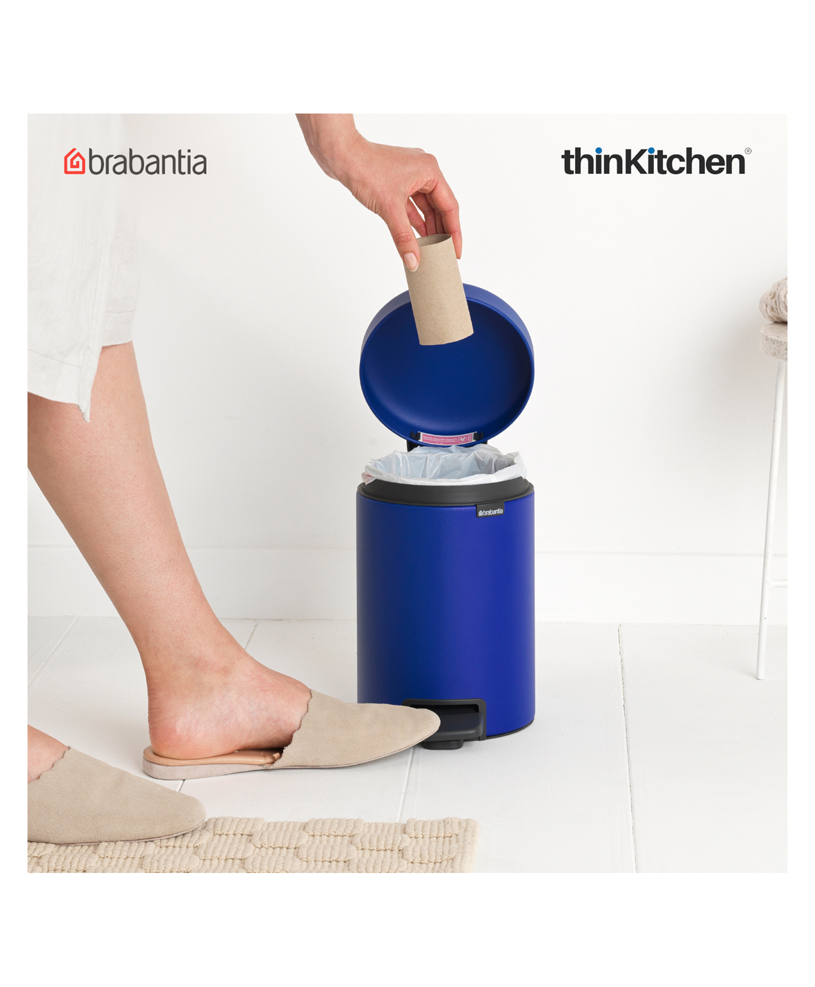 Brabantia NewIcon Pedal Bin, 3 litre, Powerful Blue-picture-30