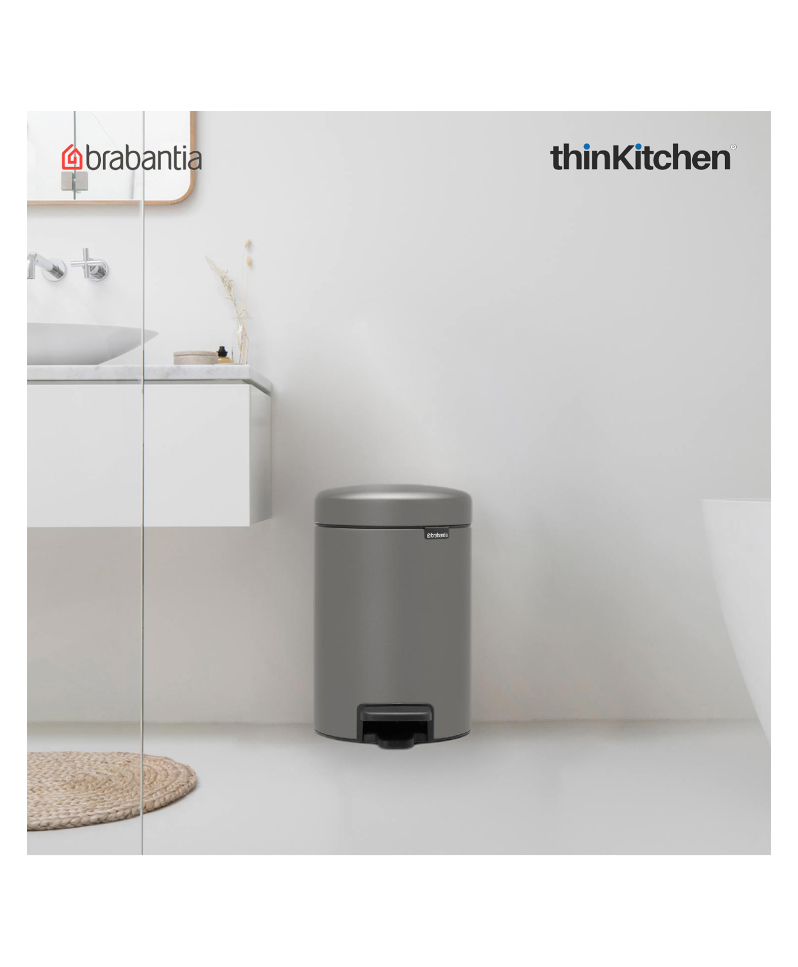 Brabantia NewIcon Pedal Bin, 5 litre, Concrete Grey-picture-27
