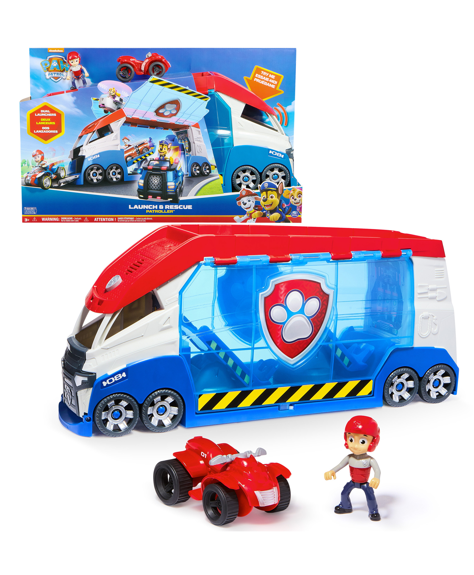 Paw Patrol Launch & Haul Patroller Toy Truck - Red & Blue-image-40