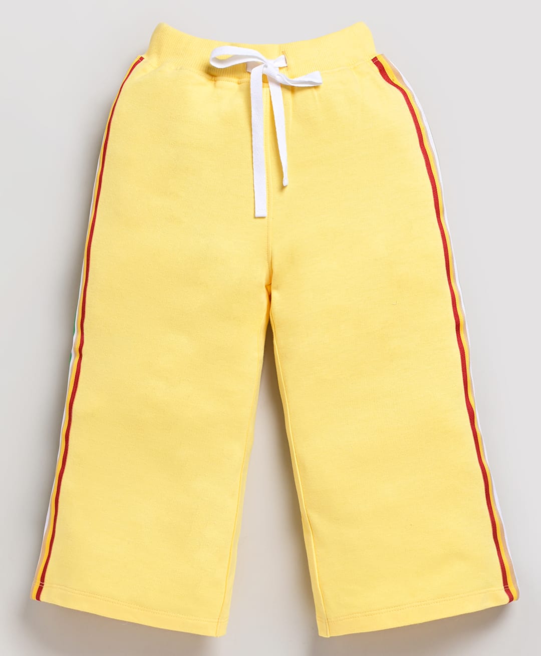 DEAR TO DAD Cotton Knit Side Tape Detailed Pant - Yellow-image-6