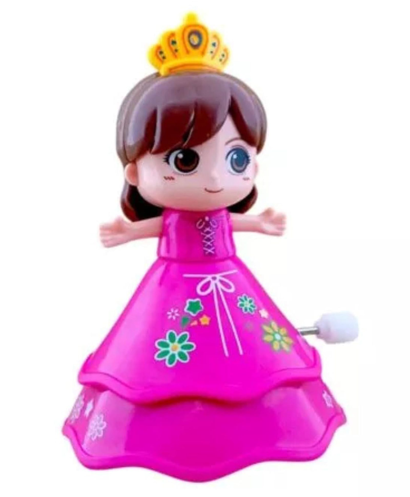 Crackles Wind Up Spin Doll Pack of 1 Dancing Princess Toys for Girls & Boys Age 3+ | Clockwork Baby Toy, Crawling Toy for Toddlers, Return Gift, Small Toy Set Multicolor-image-45