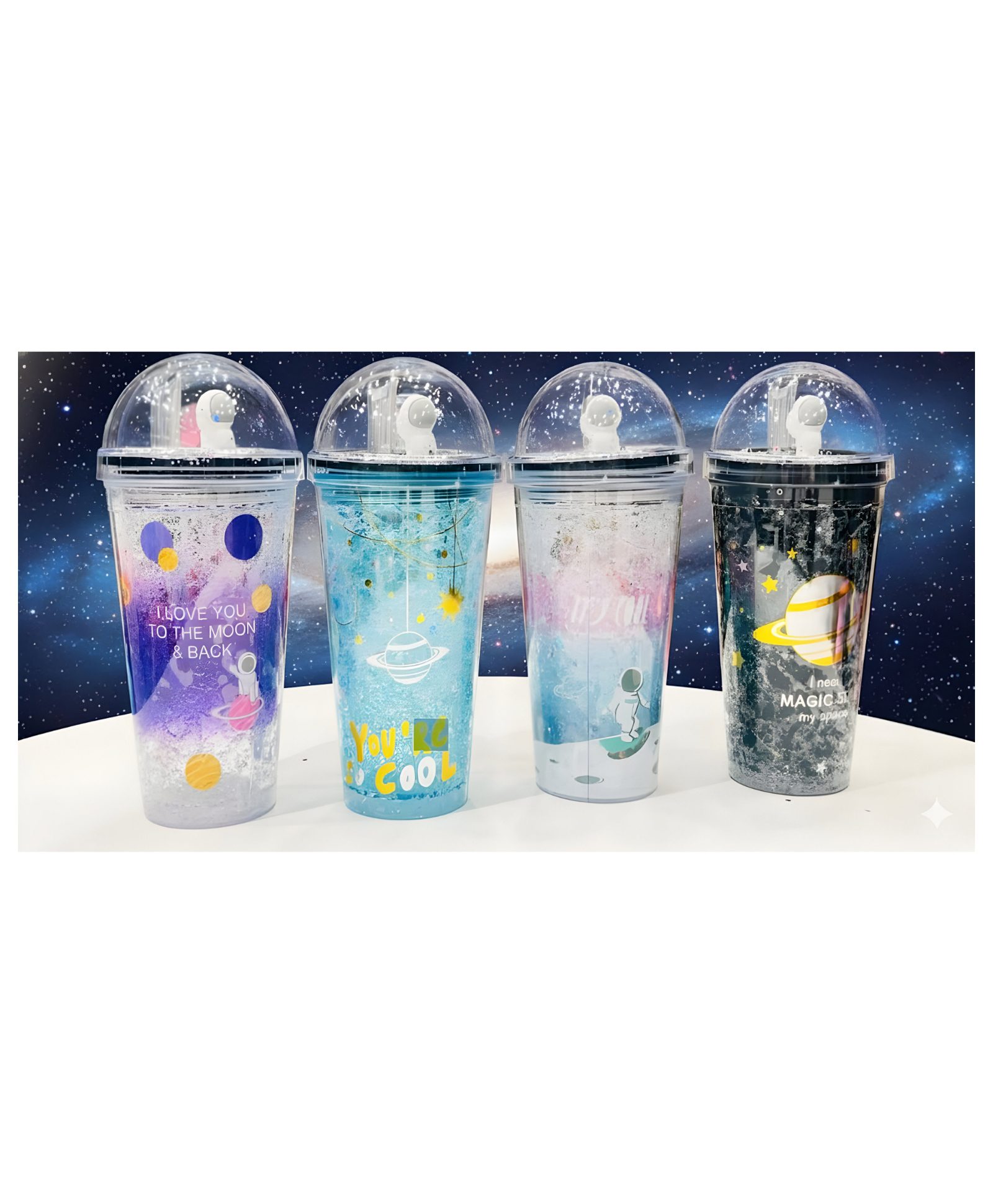 SCHOOLISH 450 ml Charming 3D astronaut figure built right into the lid. Perfect for space enthusiasts, students- PACK OF 1 - COLOR MAY VARY-image-13