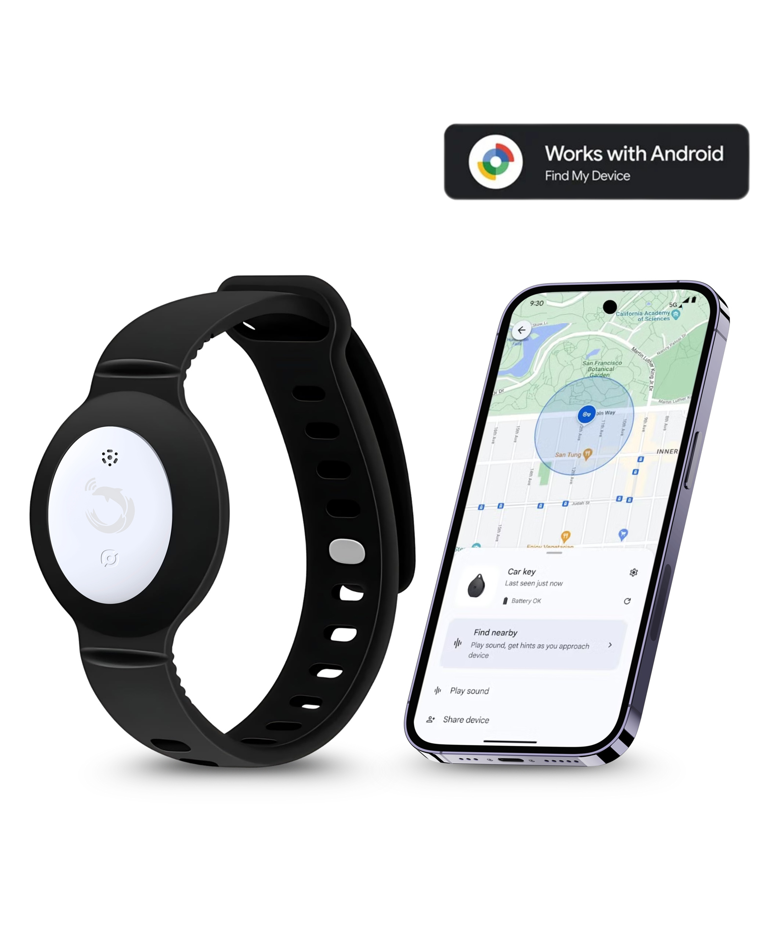 tag8 Kids Wristband with Built-In GPS Tracker, Adjustable Anti-Lost Bracelet for Toddlers, Children & Elders, Soft Protective Watch-Style Band, Compatible Only with Android Devices - Black-picture-28