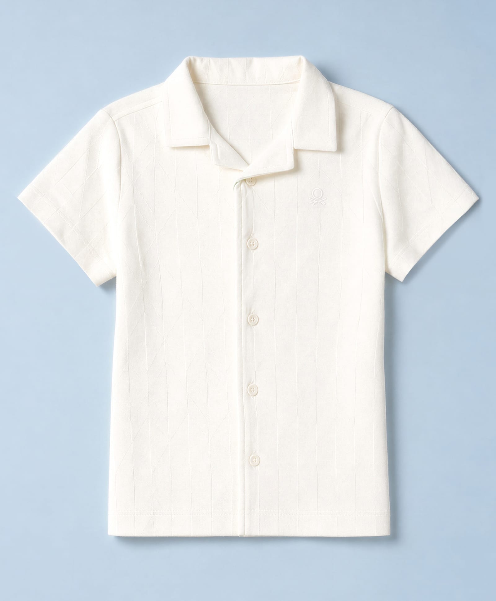 UCB Cotton Knit Half Sleeves Shirt - White-picture-5