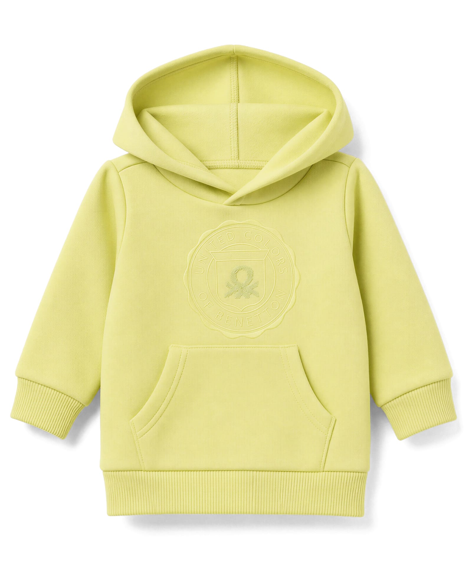 UCB Cotton Knit Hoodie With Full Sleeves and Brand Logo Embroidery - Green-picture-18
