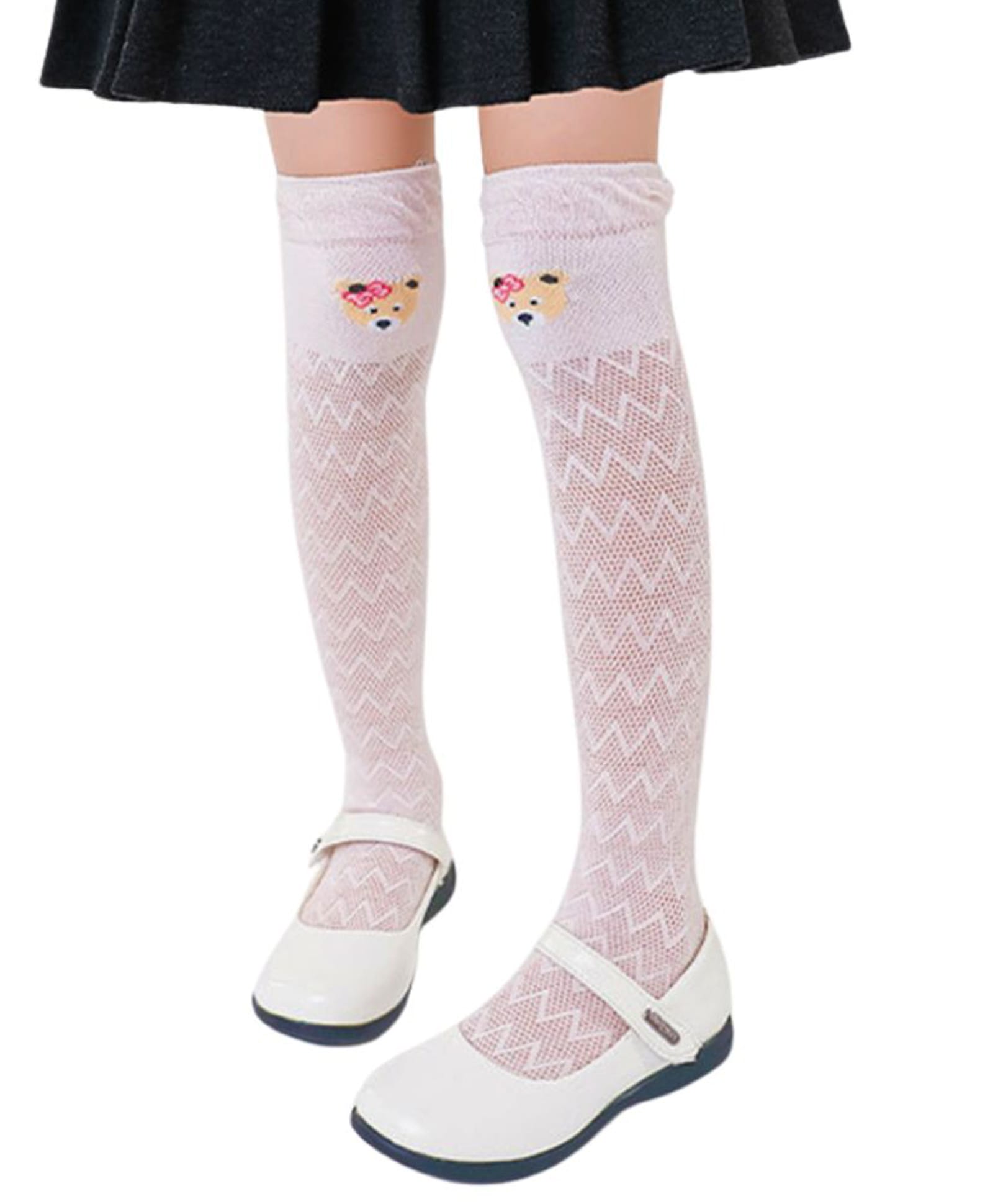 Neska Moda Cotton Elastane Knit Animal Designed Socks - Baby Pink-picture-25