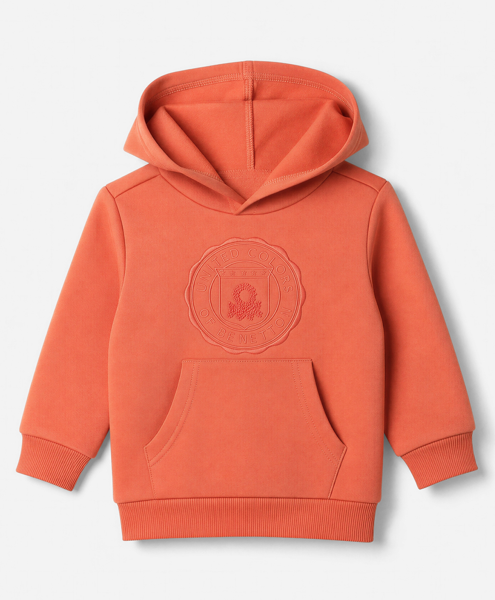 UCB Cotton Knit Hoodie with Full Sleeves and Brand Logo Embroidery in Brown for 9-10 Years-image-18