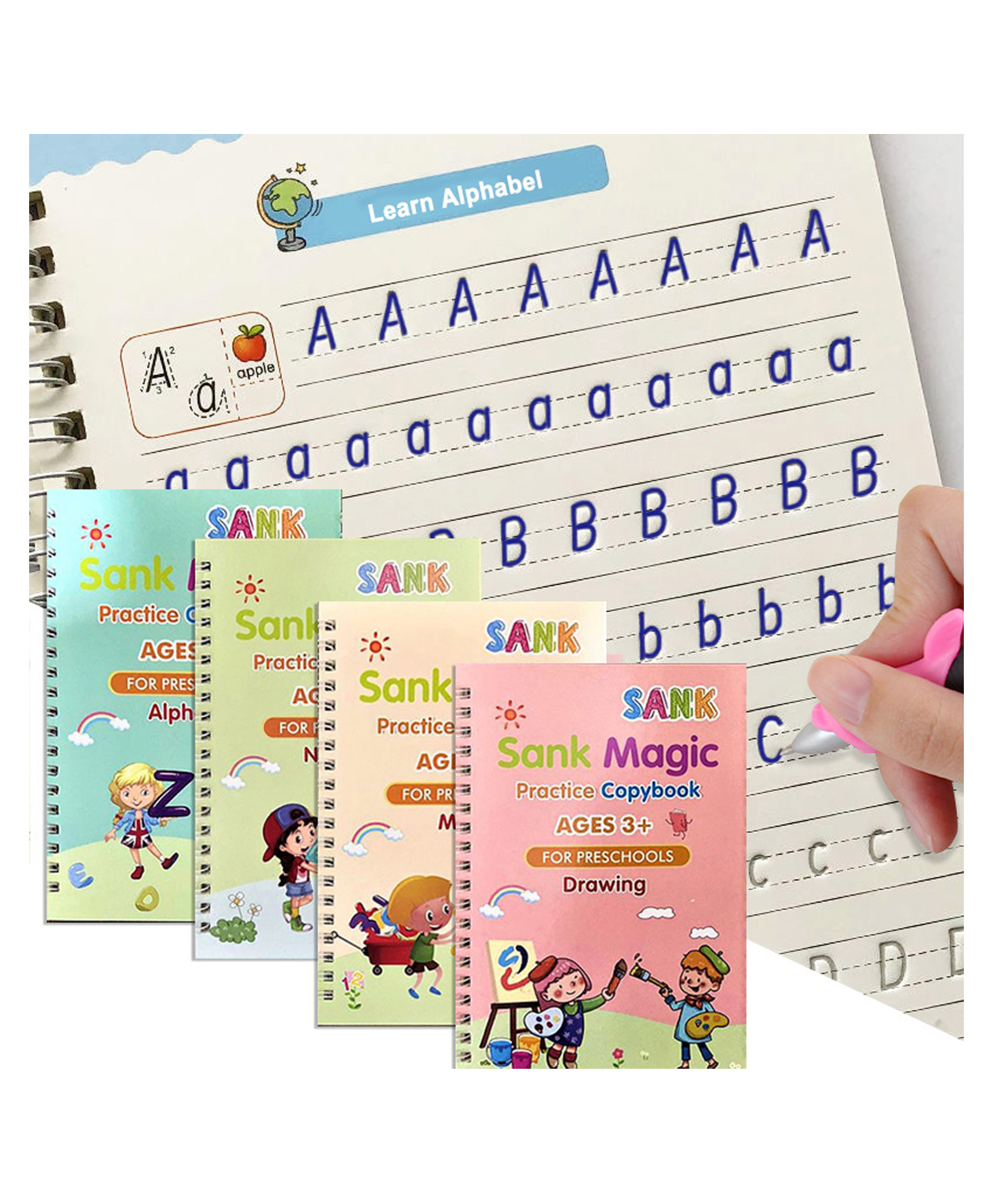 ADKD Sank Magic Reusable Tracing Book Pack of 4 - English-picture-9