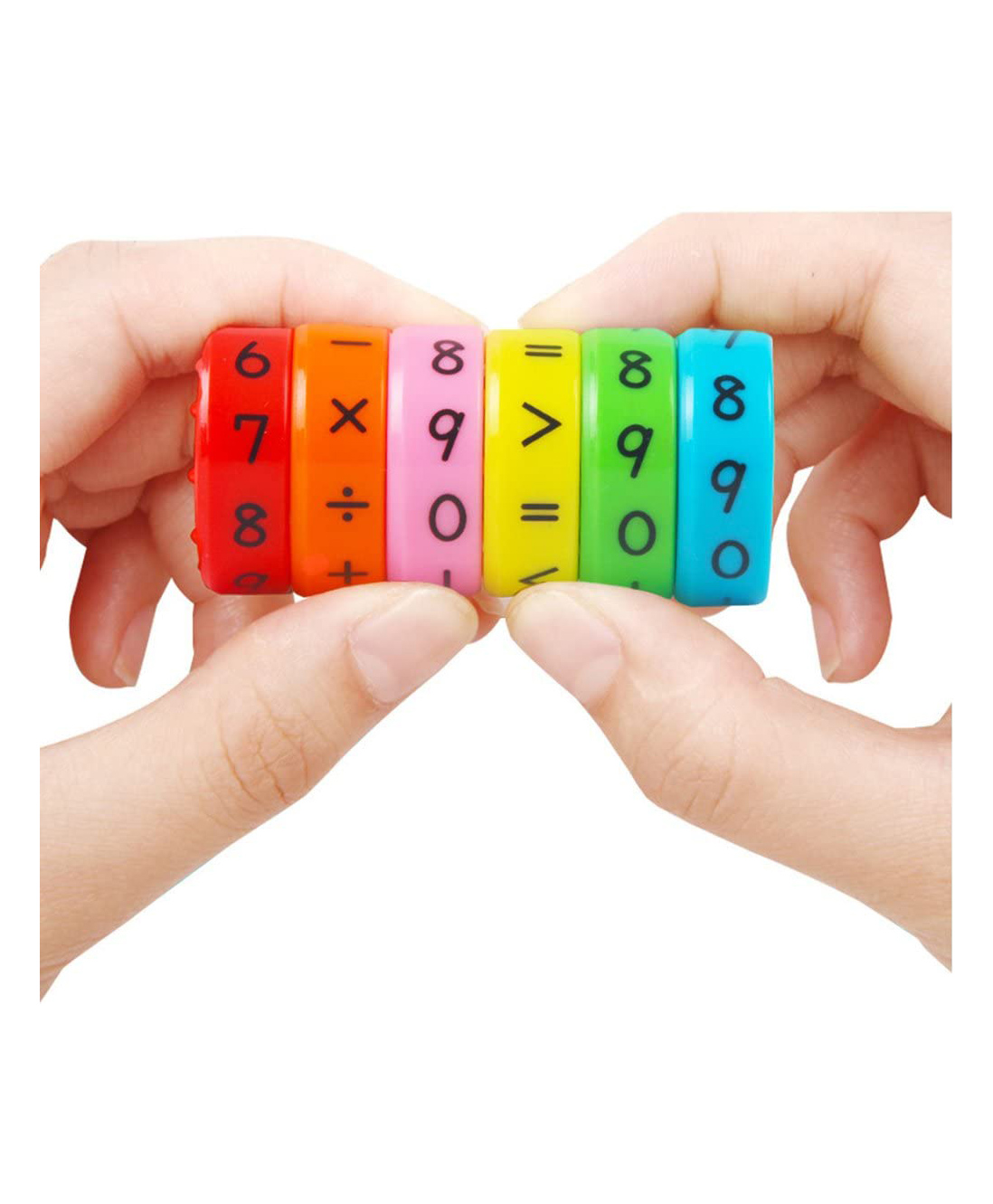 ADKD Magnetic Arithmetic Math Learning Toy with Cylinder Numbers and Symbol Toys Multicolor - 6 Blocks-image-19