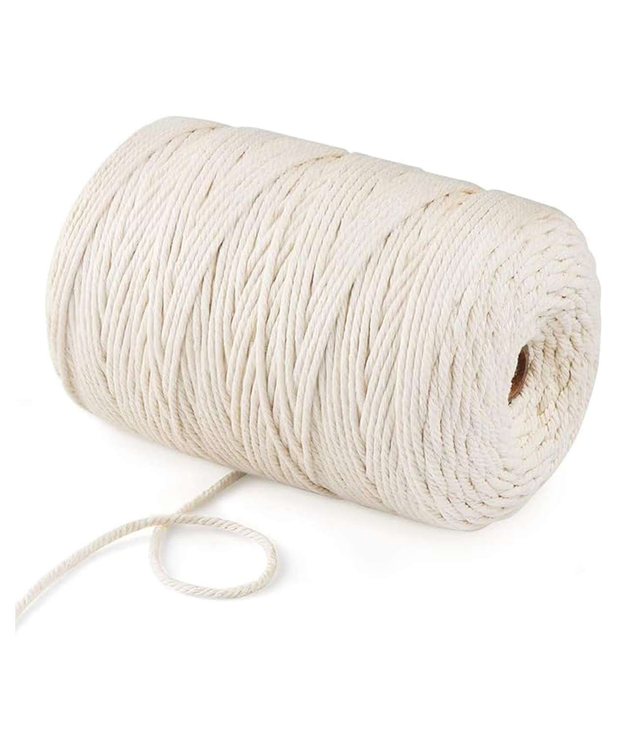 Ecofynd 100 Meters Cotton Cord | Natural White Dori | Rope for Handmade Plant Hanger | Thread for Wall Hanging Craft Making-picture-13