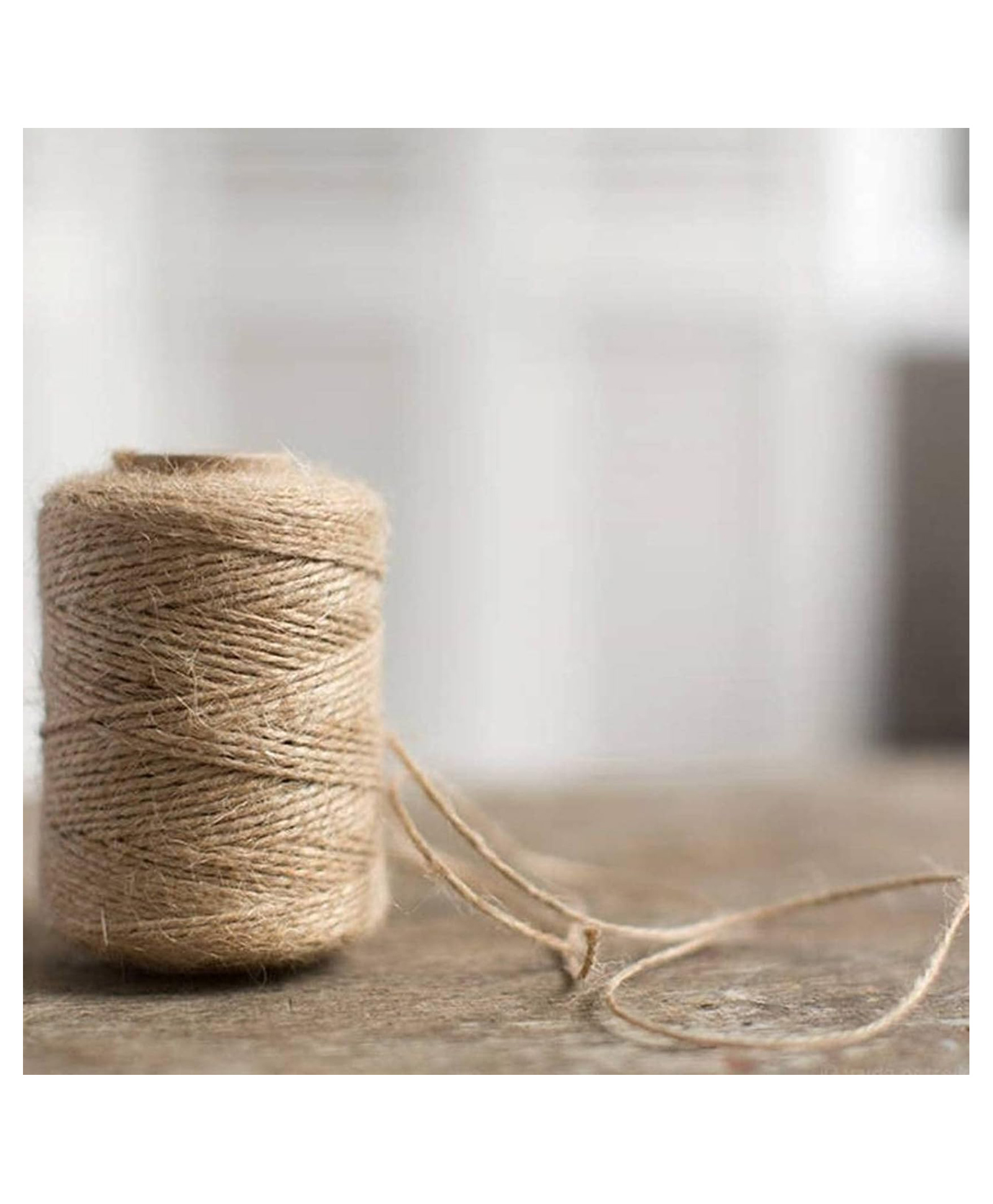 Ecofynd 50 Meters Natural Jute Rope | Woven String Wrapping Cord to Use Around The House & Garden | Best Thread Material for Craft Projects, DIY Crafts(2mm)-image-24