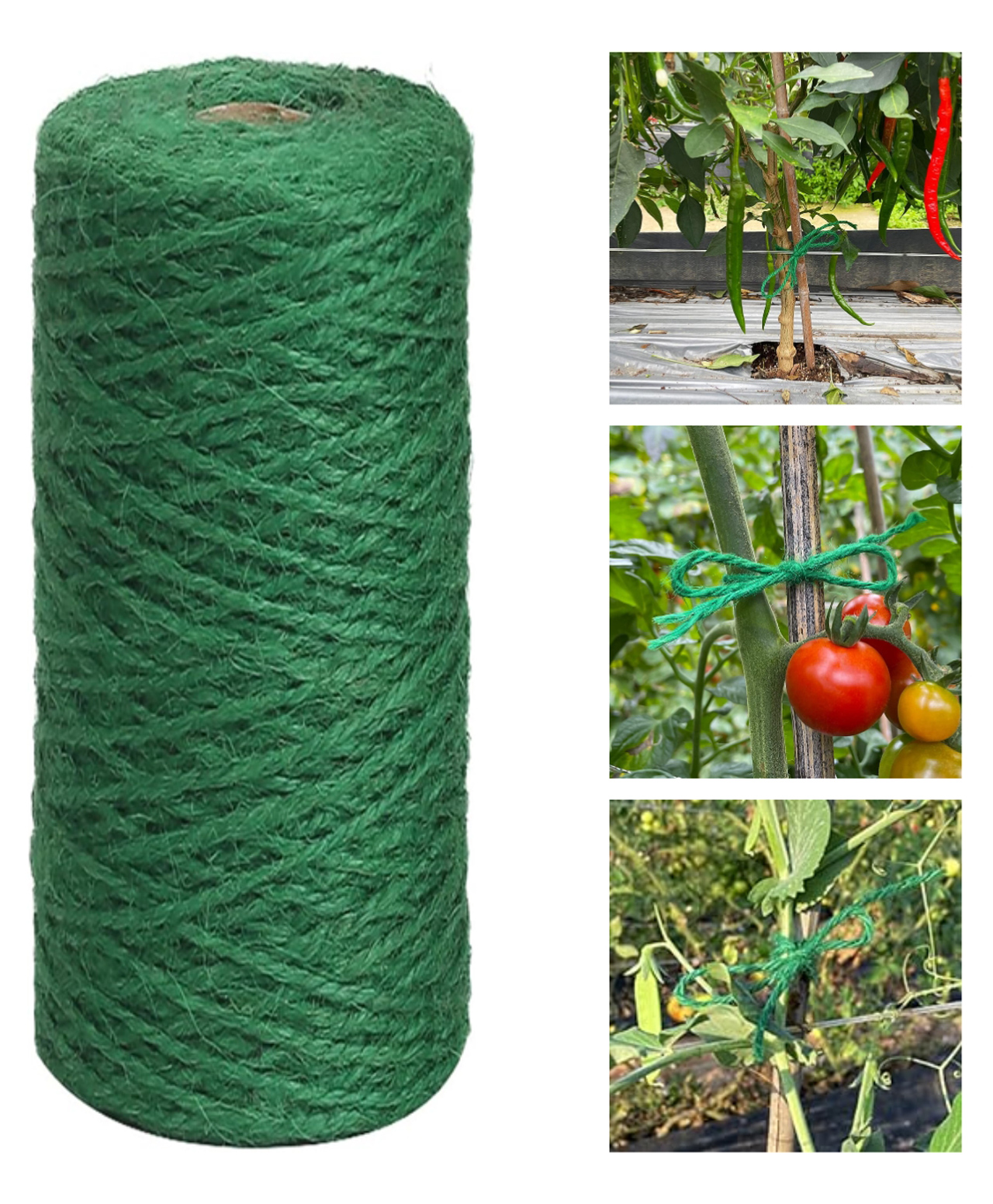 Ecofynd Garden Twine, 50 Mtr 2Mm Green Plant Ties, Strong Jute Twine String for Climbing Plants, Tomatoes, Crafts & Decoration, TrellISIng Wire for Home (2Mm, 50 Meters, Dark Green), 1 Count-image-21