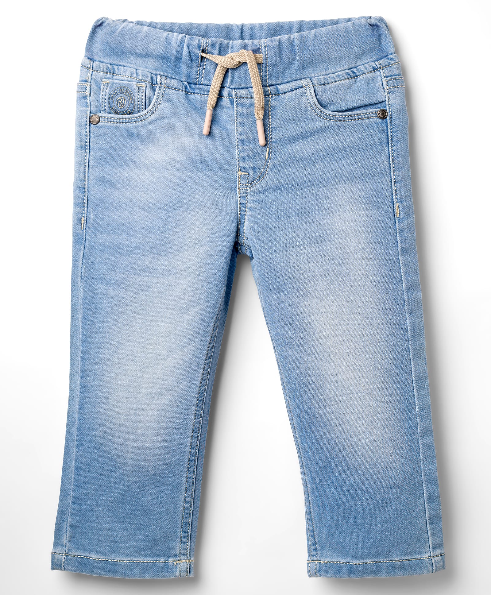 RUFF Denim Full Length Washed Jeans - Light Blue-image-24