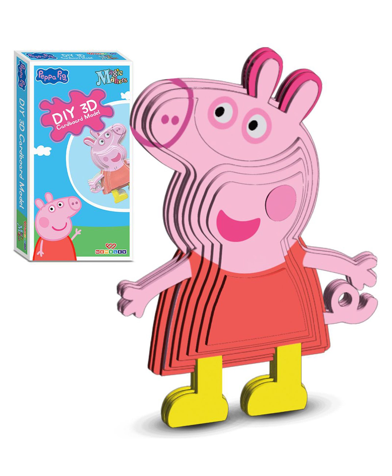 Wembley Toys Peppa Pig 3D Puzzle Model Kit DIY Assembly STEM Learning Puzzle Toy Building Constructing Character Model Creative Craft for Boys & Girls-image-9