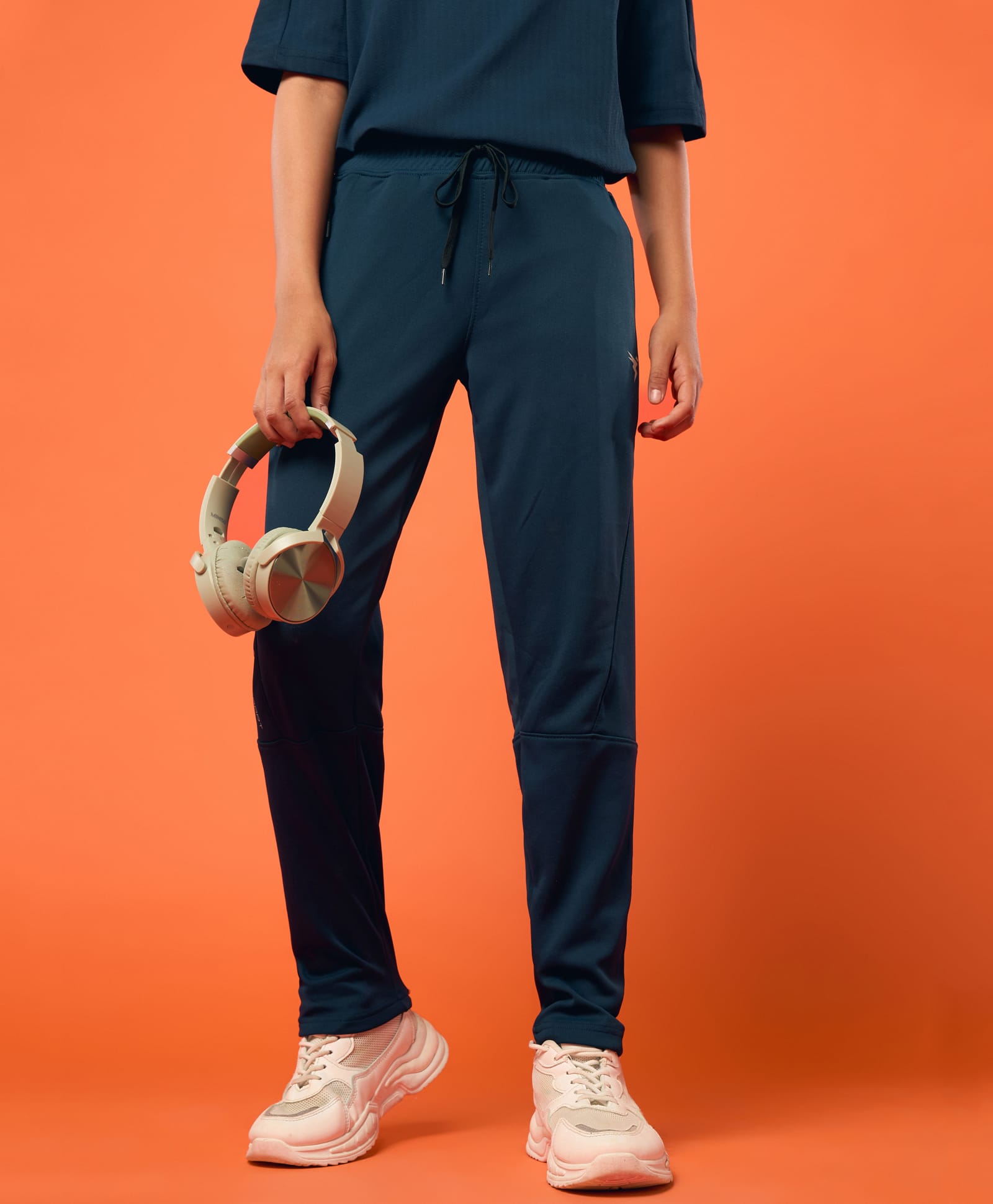 Technosport Knit Solid Track Pant - Navy Blue-picture-25