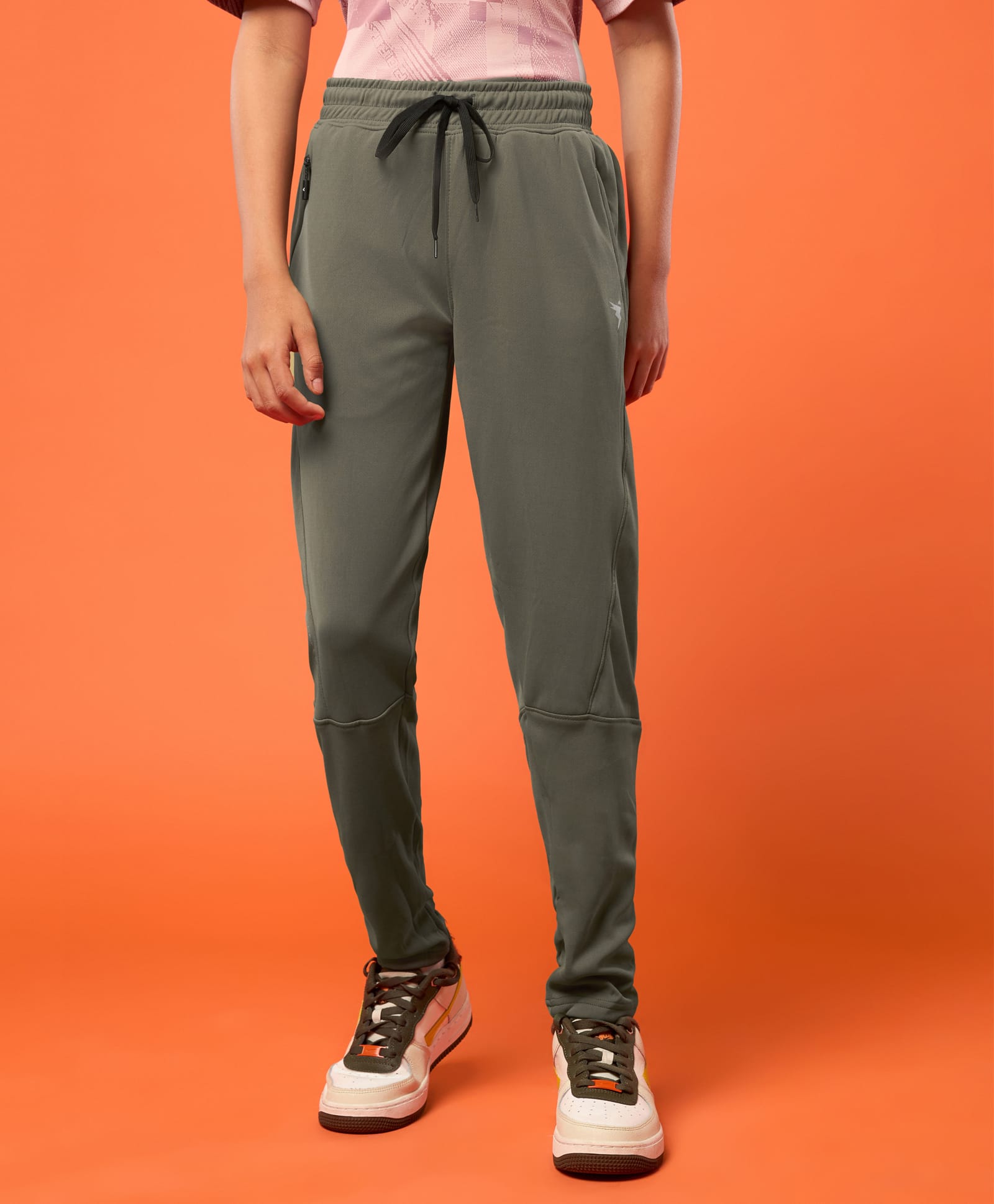 Technosport Knit Solid Track Pant - Olive Green-picture-14