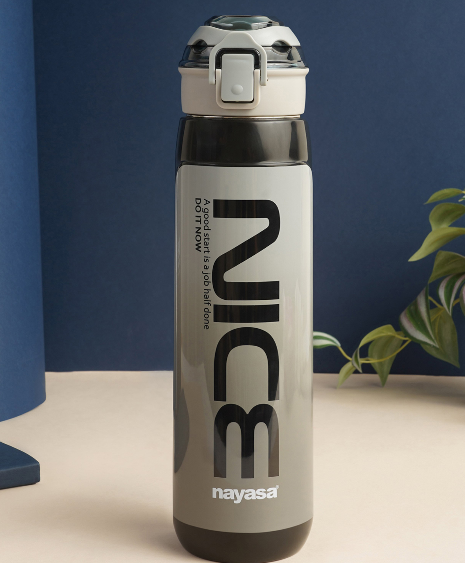 Nayasa Turbo Plastic Water Bottle- 730ml | BPA-Free Leak-Proof Push Cap | Black-picture-10