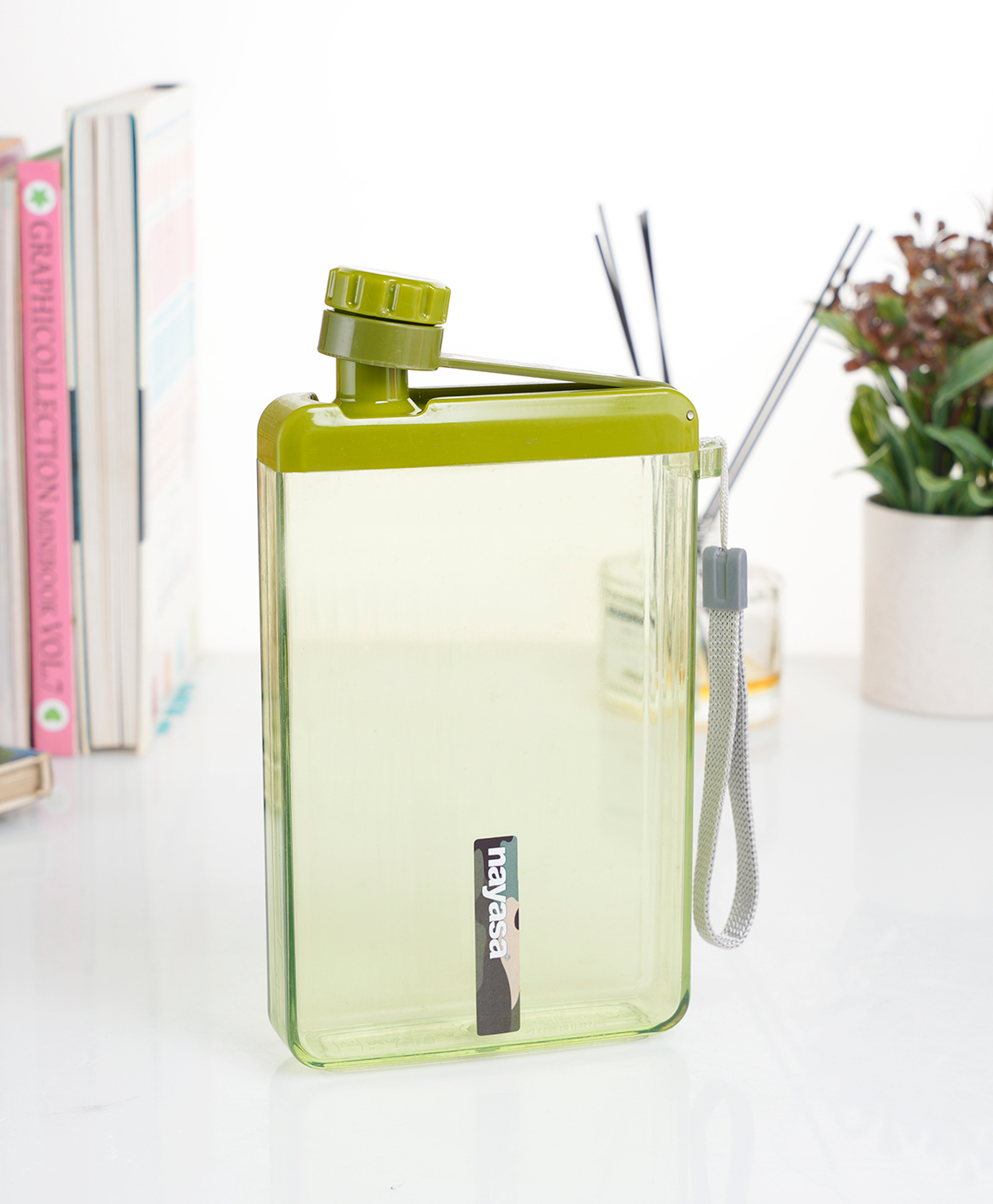 Nayasa Zelda 450 mlBpa Free Leakproof Slim Notebook Bottle, Green-image-9