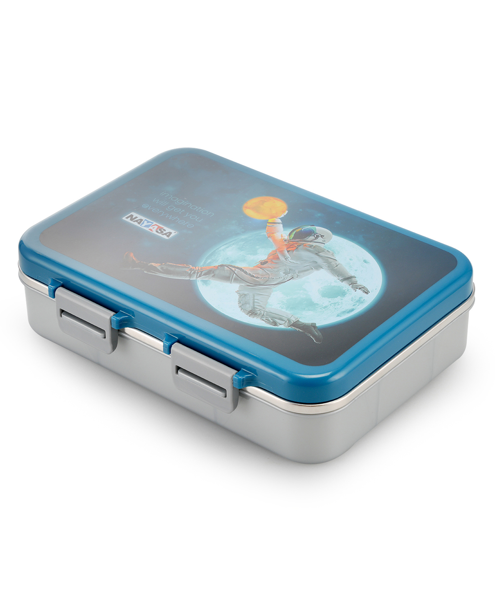 Nayasa Vitamax 750 ml3 Compartment Stainless Steel Insulated Kids Lunch Box, Grey-image-10