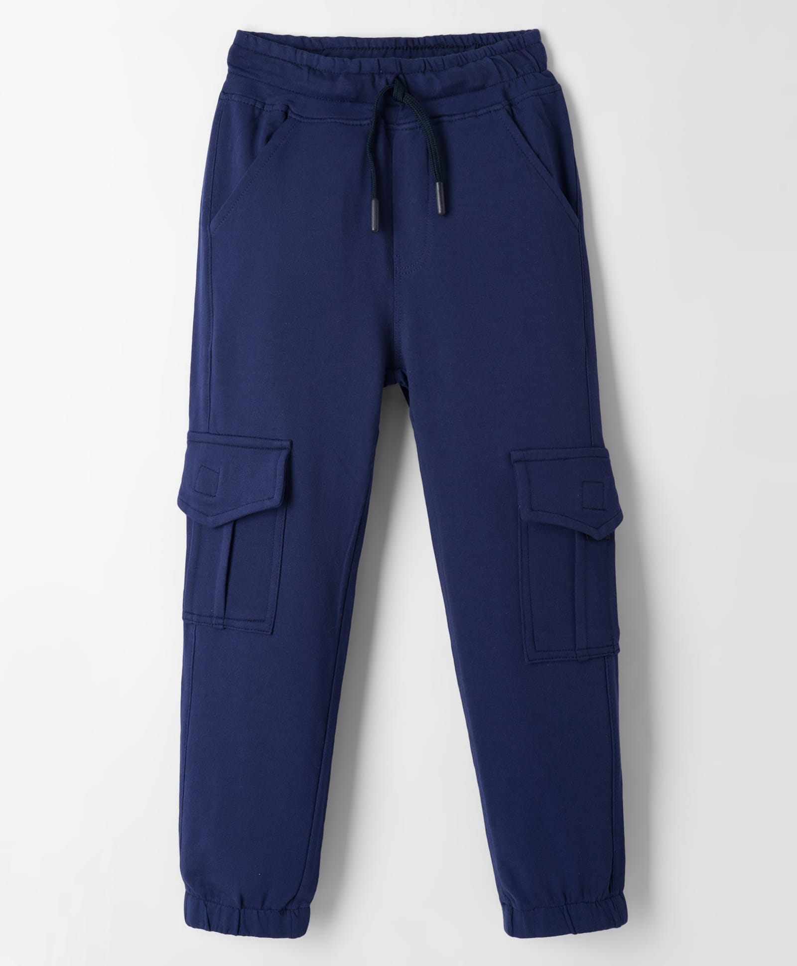 Olio Kids Knitted Full Length Solid Color Lounge Pant - Navy Blue-image-25