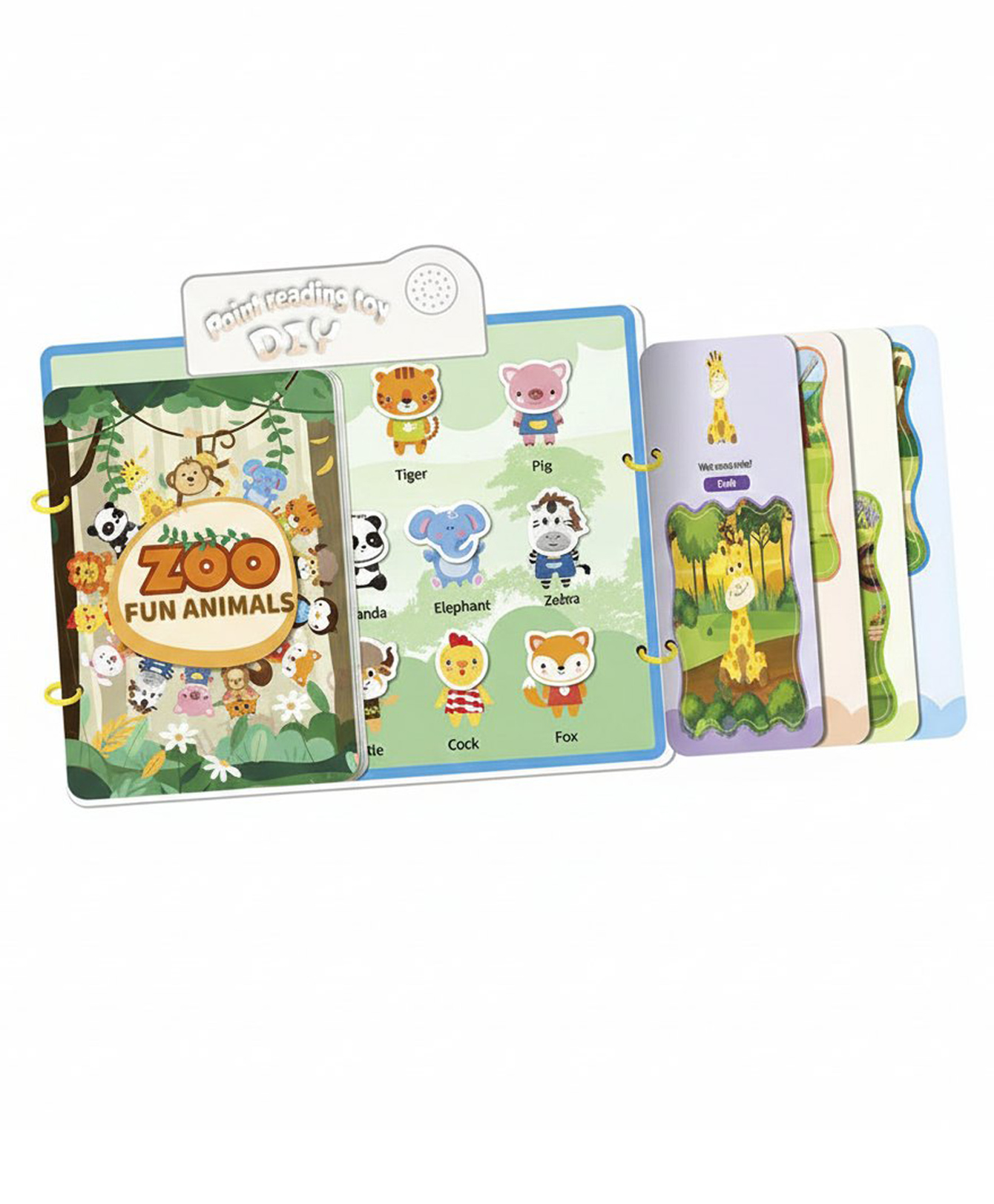 Zyamalox kids early learning diy point english reading book toys intelligent reading machine for toddlers interactive sound learning book for children educational speaking books (Assorted Theme Book)-picture-18
