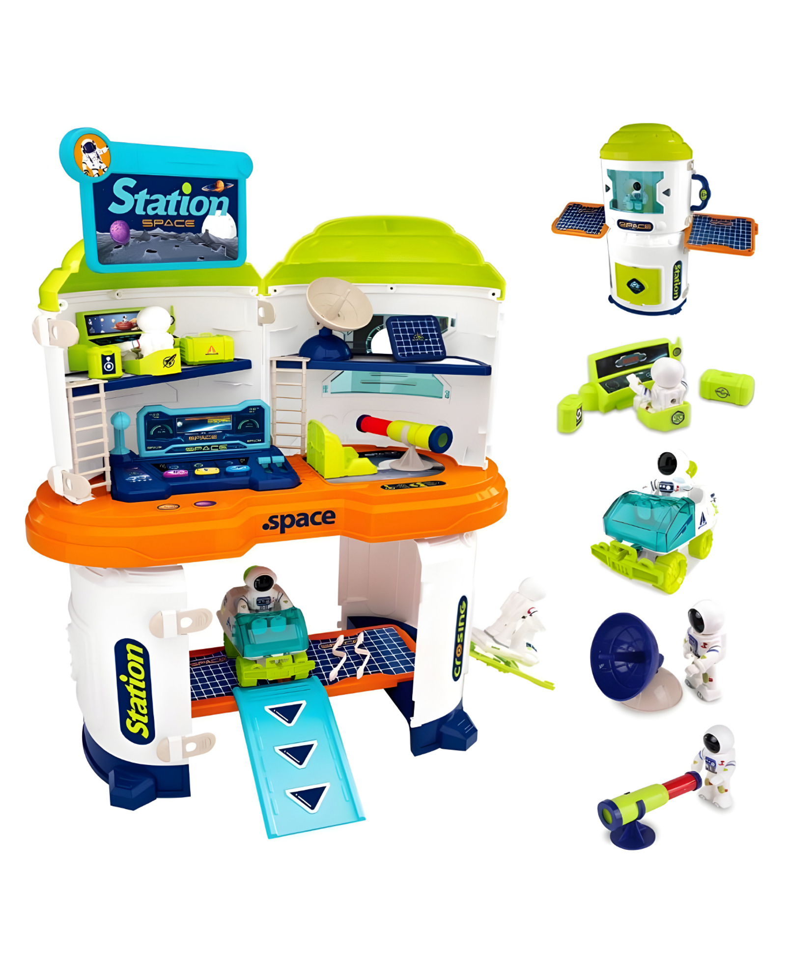 NEGOCIO Children's Play House 2 in 1 Space Station Rocket Ship Playset for kids- PACK OF 1- COLOR MAY VARY-image-47