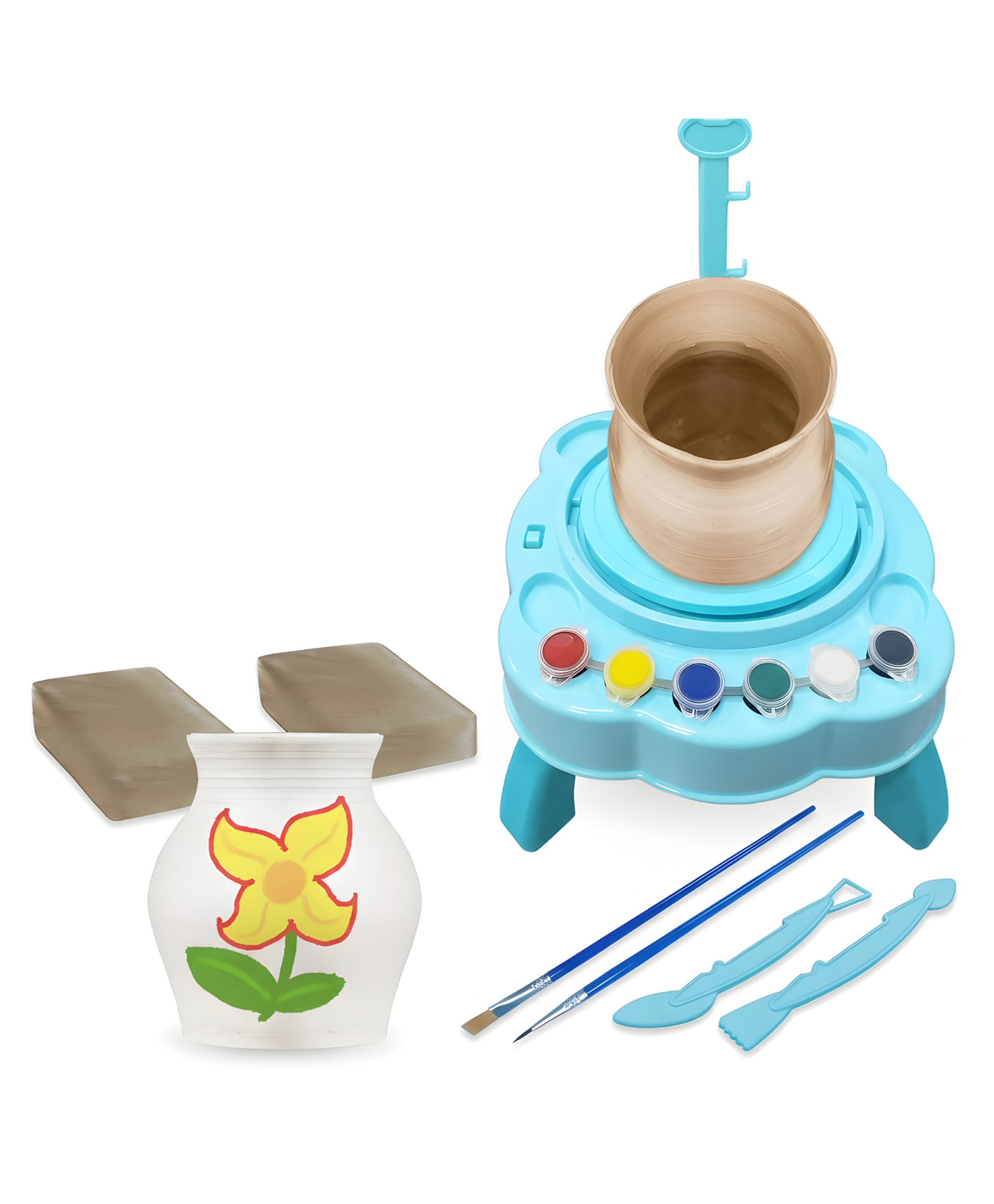 NEGOCIO Creative Ceramic Electric Pottery Wheel Machine for Kids - PACK OF 1- COLOR MAY VARY-image-30