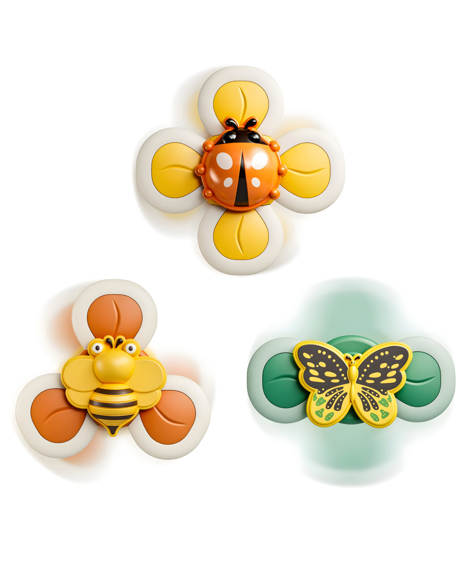 NEGOCIO Baby Bath Toy,Suction Cup Spinner Toy with Built-in Rattle,Spinning Top Sensory Bathtub Shower Water Toys for Toddler- PACK OF 1- COLOR MAY VARY