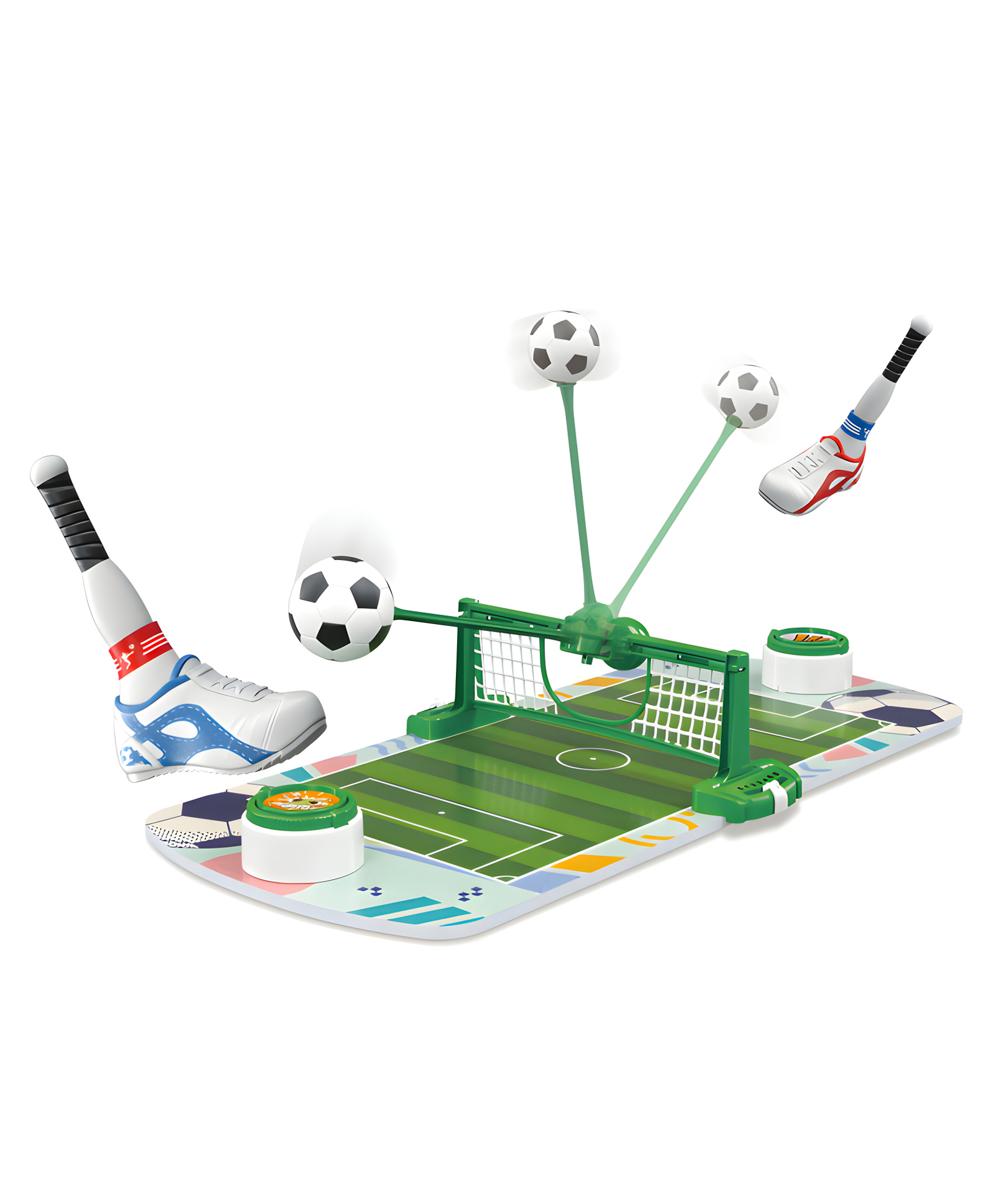 NEGOCIO 2 Player Swing Mini Foosball Games Football Table Game Portable Tabletop Soccer Pinball Board Game Toy for Children- PACK OF 1- COLOR MAY VARY-image-2