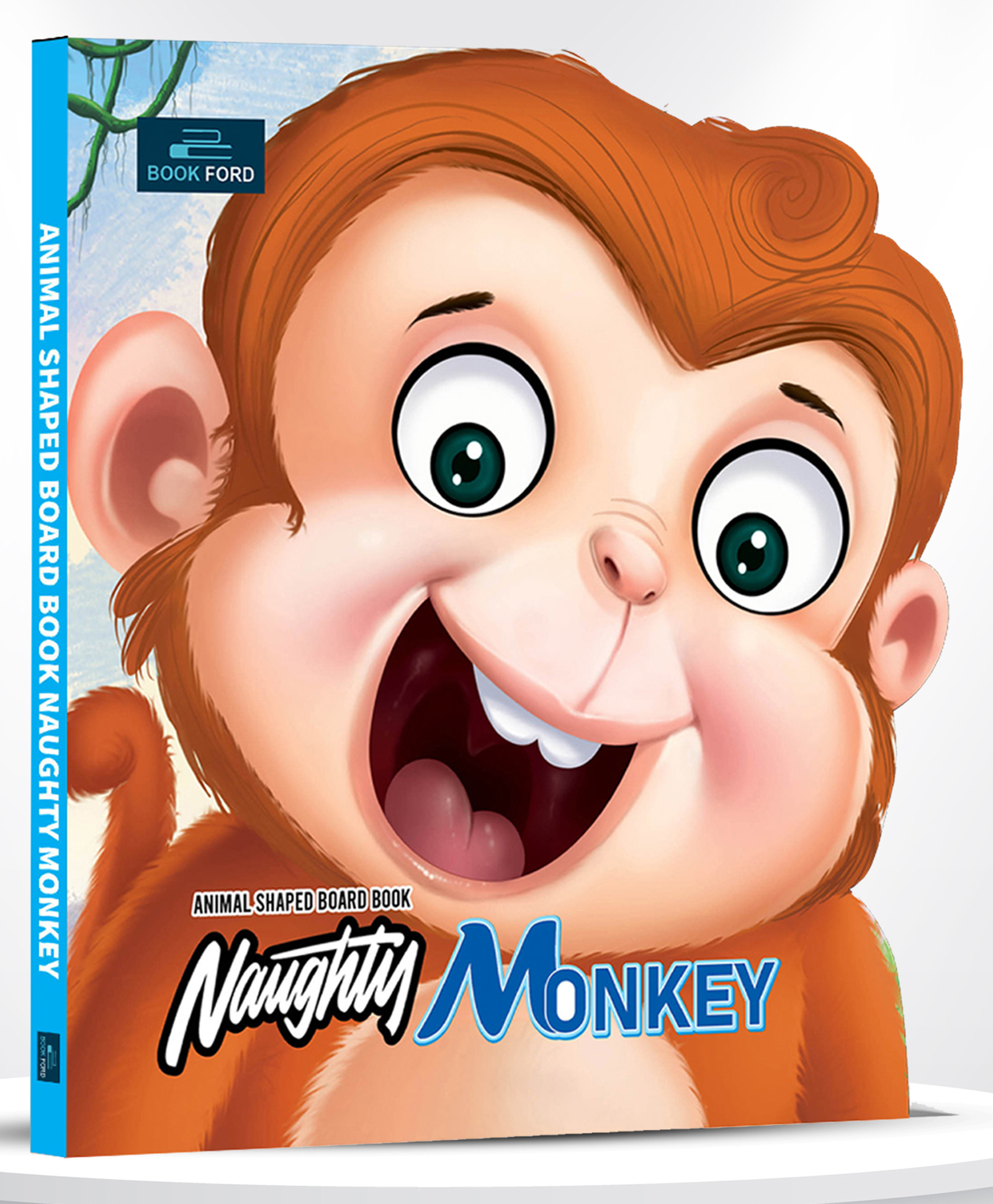 Naughty Monkey Animal Shaped Story Board Book- English-image-30