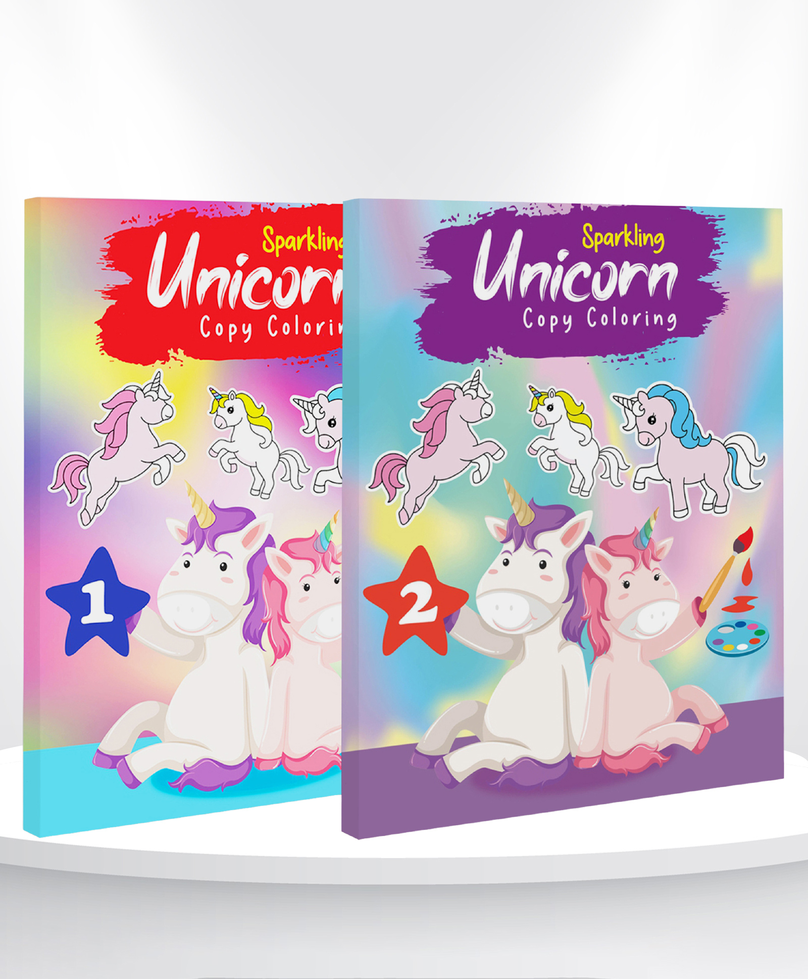 Sparkling Unicorn Coloring Book Combo Set OF 2 (Part 1 & 2)-image-41