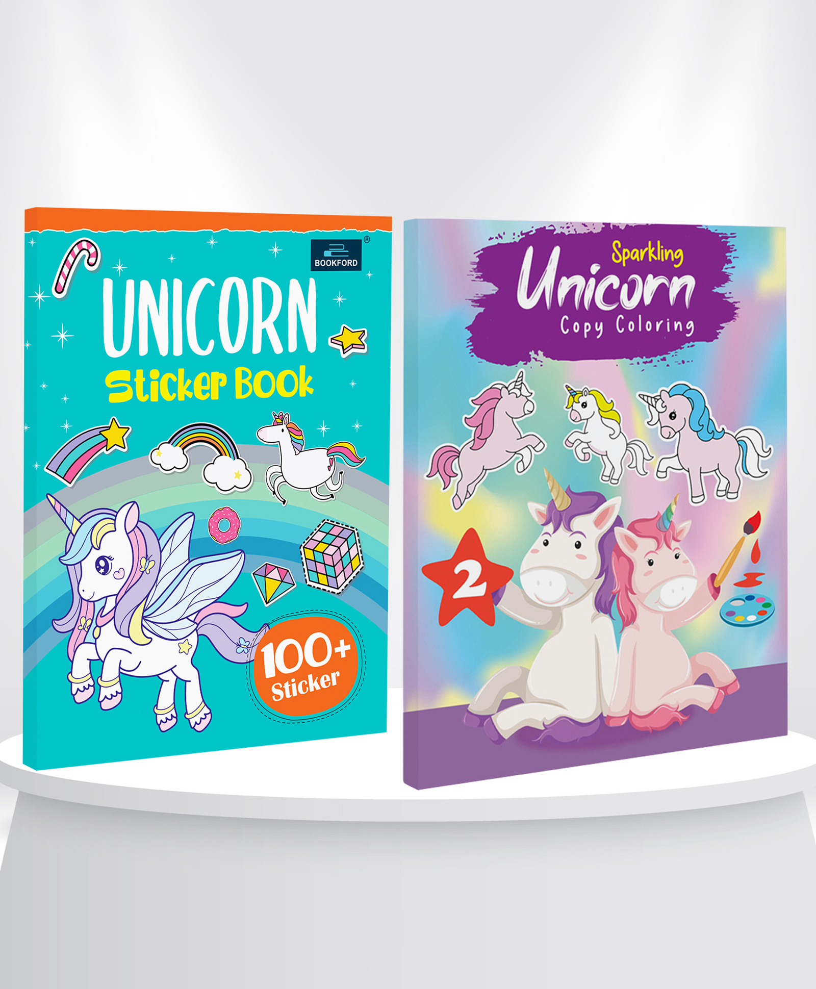 bookford publications Unicorn Sticker & Sparkle Coloring Book Part 2 Set of 2-picture-11
