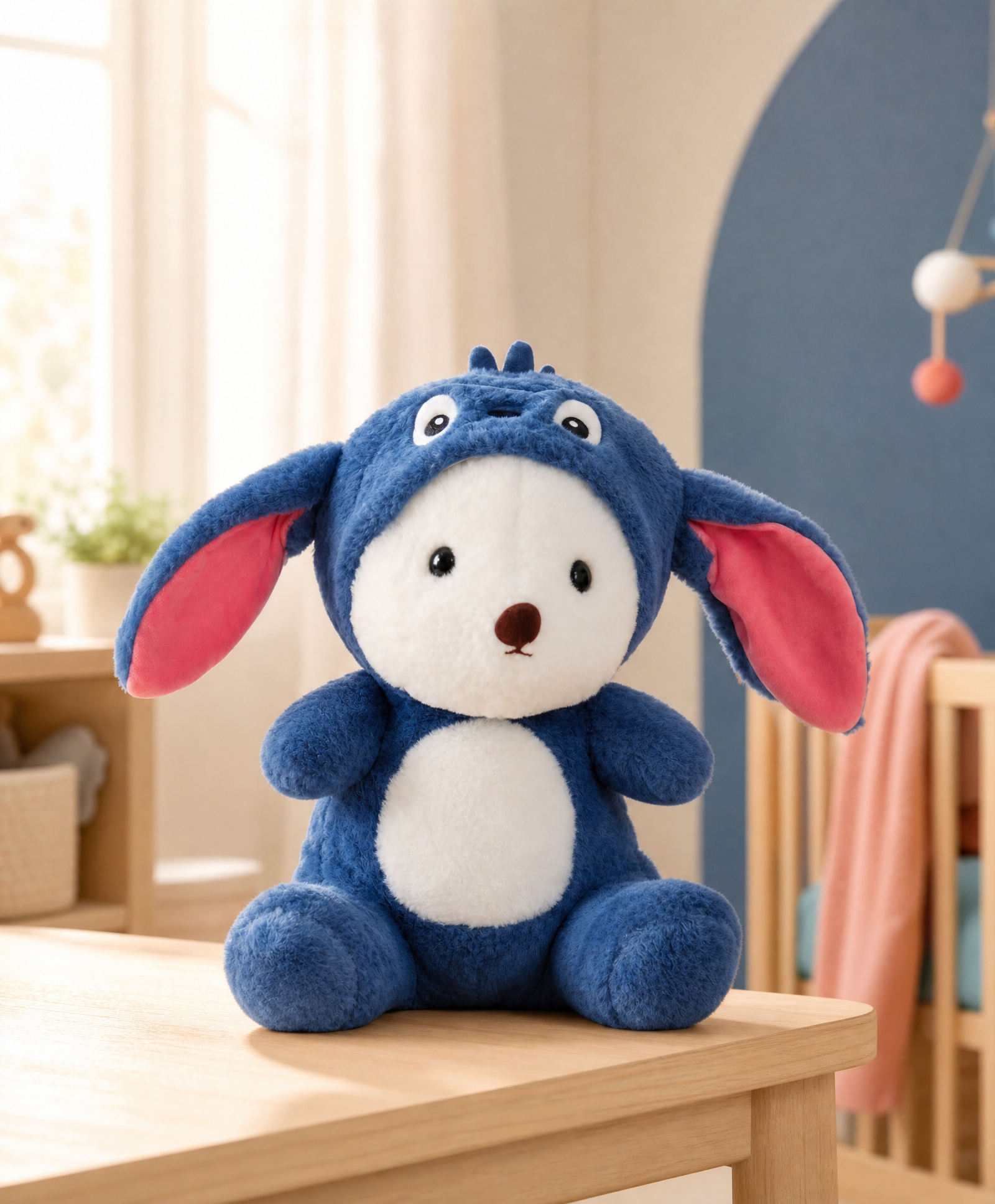 Play Nation Animal Hoodie Teddy - Blue| Extra-Soft Kids' Hug Toy| Sweet Expression Bear for Babies & Toddlers| Gifting Option| BIS Certified| Home & Car Decor - Height 30 cm-image-25