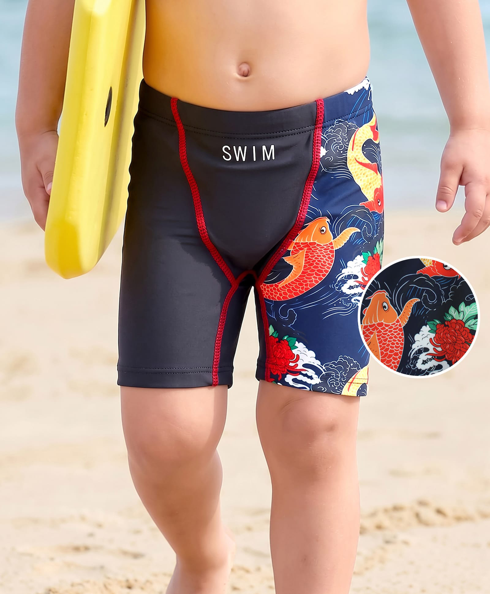 Mark & Mia Sea Life Printed Swimming Trunk - Black-image-32