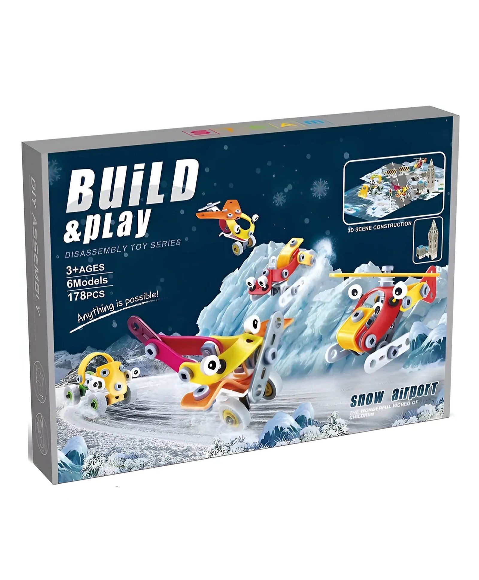 AKN TOYS 3d Puzzles Self Assembly Rubber Build Play Toy Block- PACK OF 1- ( COLOR MAY VARY )-picture-16