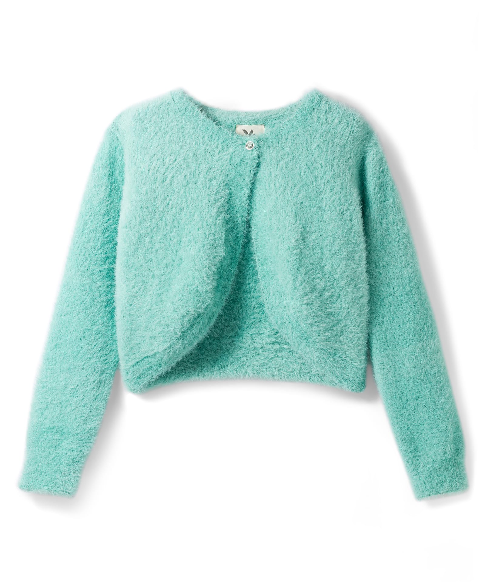 Yellow Apple Knitted Full Sleeves Solid Woollen Poncho - Sea Green-picture-18