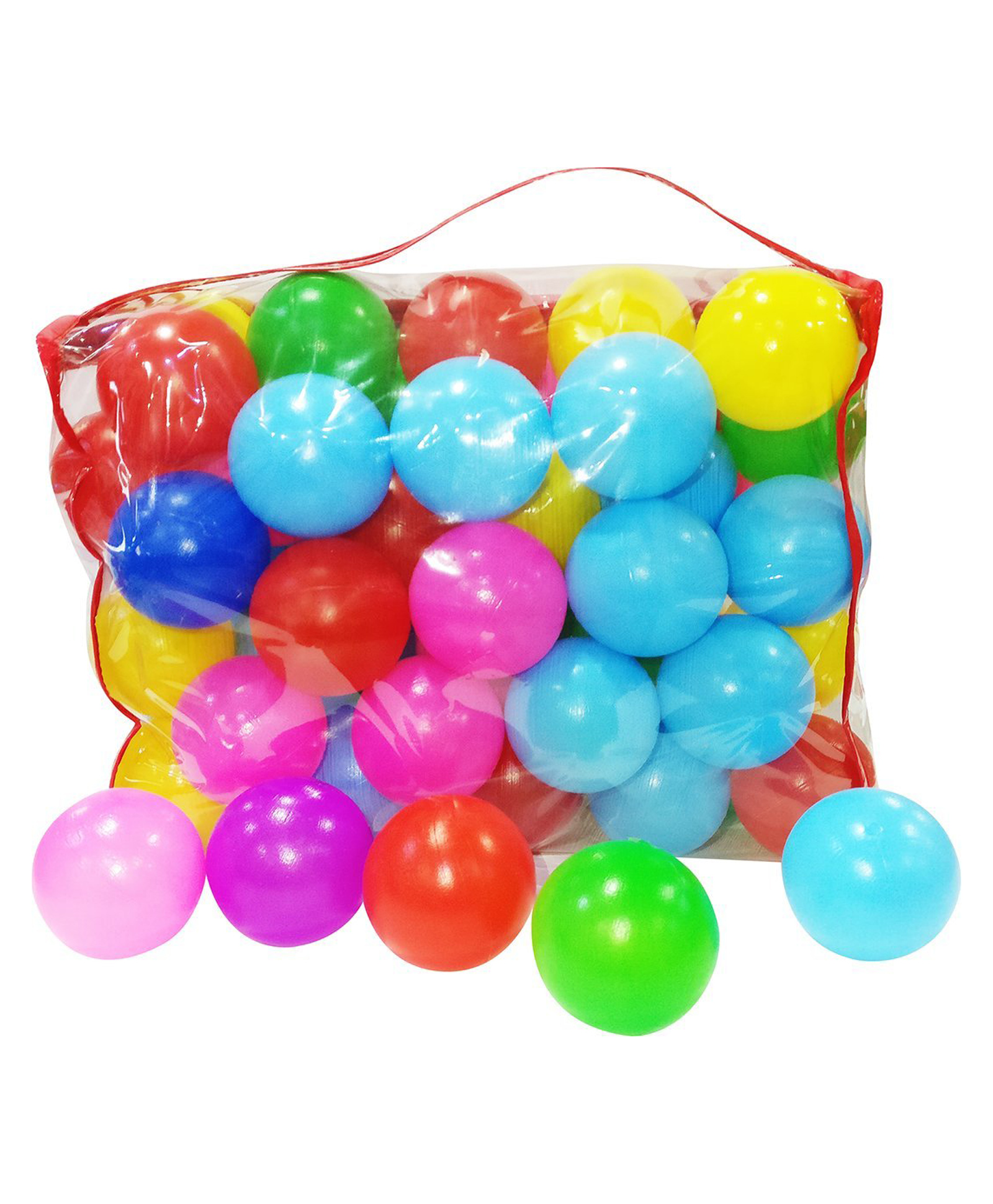 Azhari Pcs Crush Proof 8 cm PVC Non-Toxic & Soft Pool Balls Pack Of 50 Balls Multicolour-picture-13
