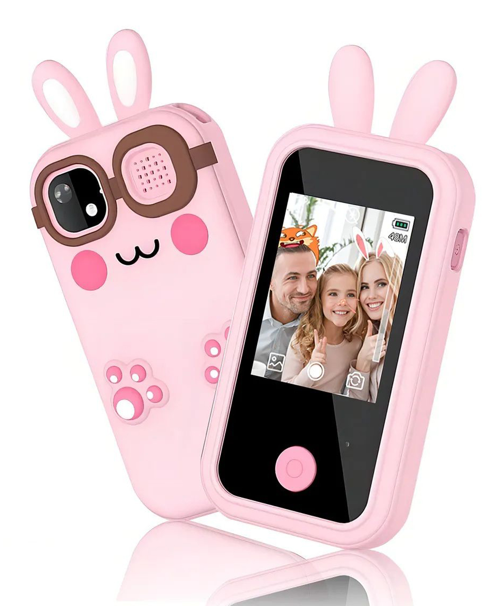 Sanjary Cute Bunny Kids Digital Camera an adorable child-friendly camera with HD photo and video capabilities, fun filters, a soft silicone bunny case, and big display screen color design may vary-image-23