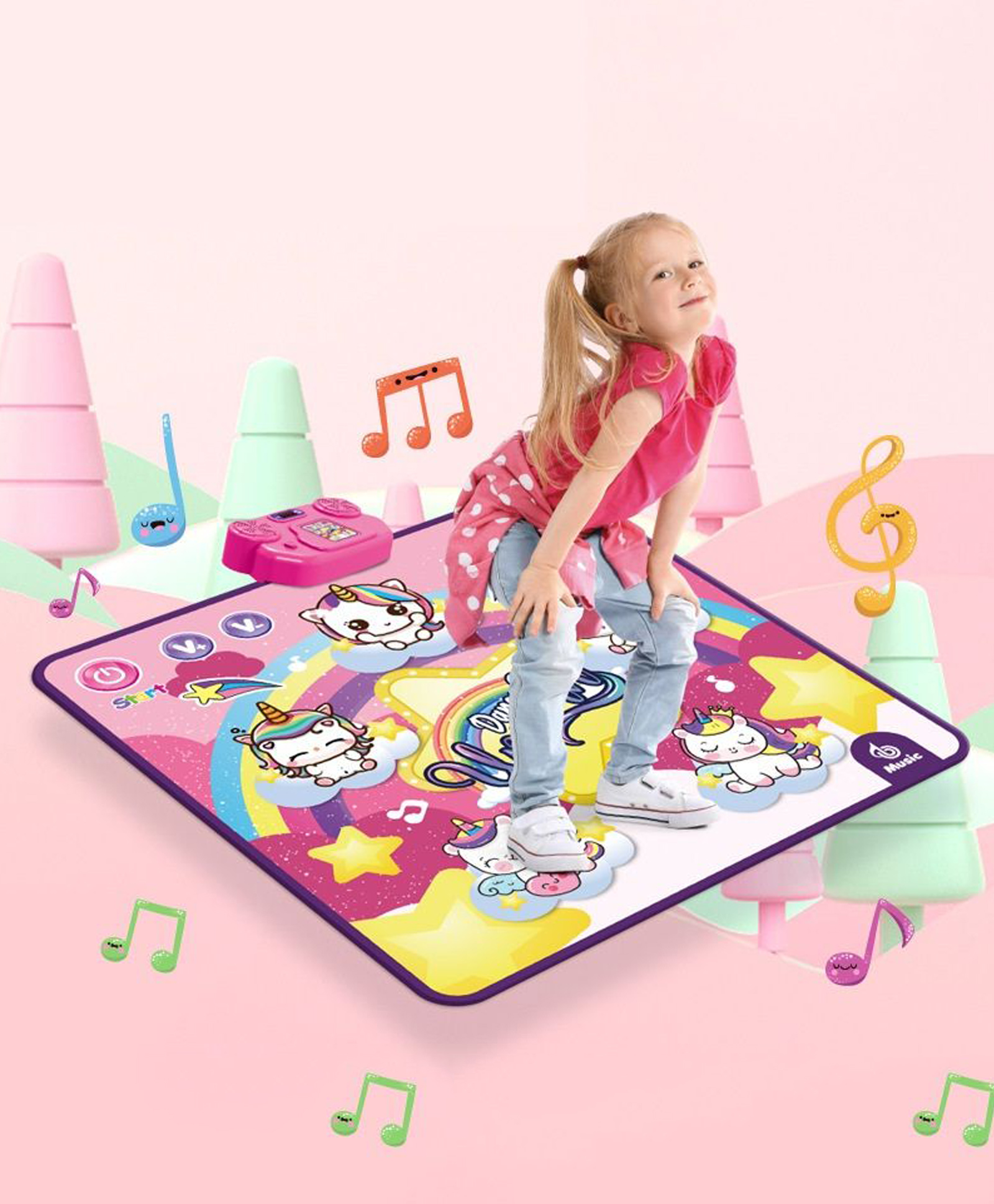 Sanjary Kids Musical Dance Mat The secret weapon for kids to learn while dancing and grow happily color design may vary-picture-32