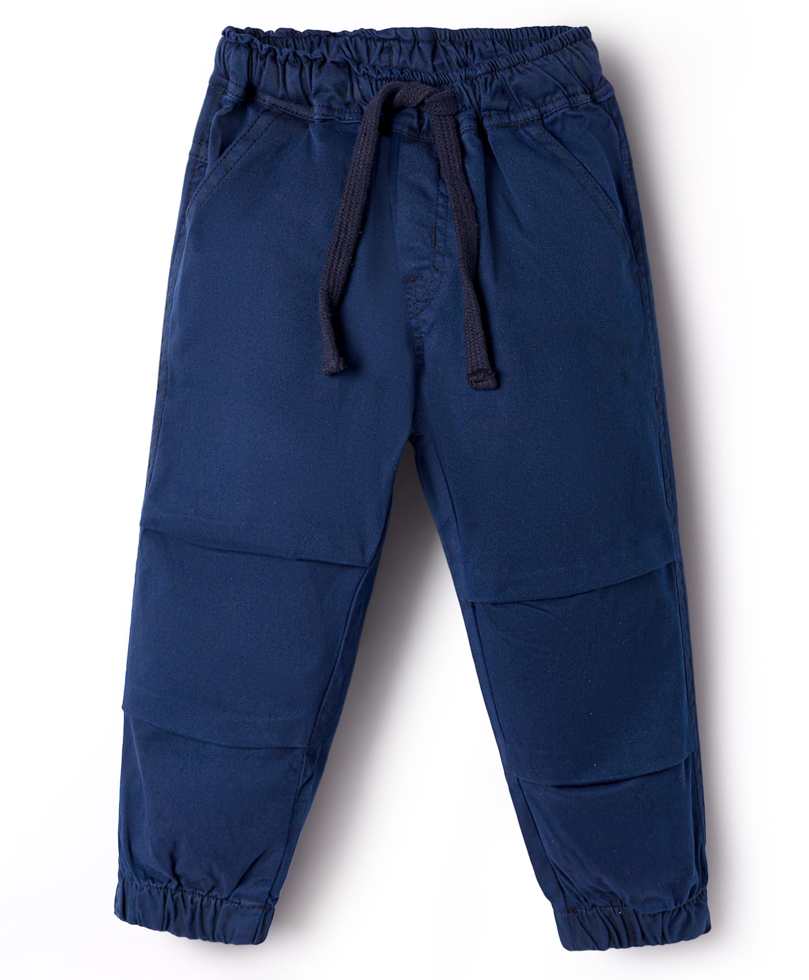 kookie kids india Kookie Kids Twill Woven Full Length Solid Cargo Trouser - Navy Blue-picture-20