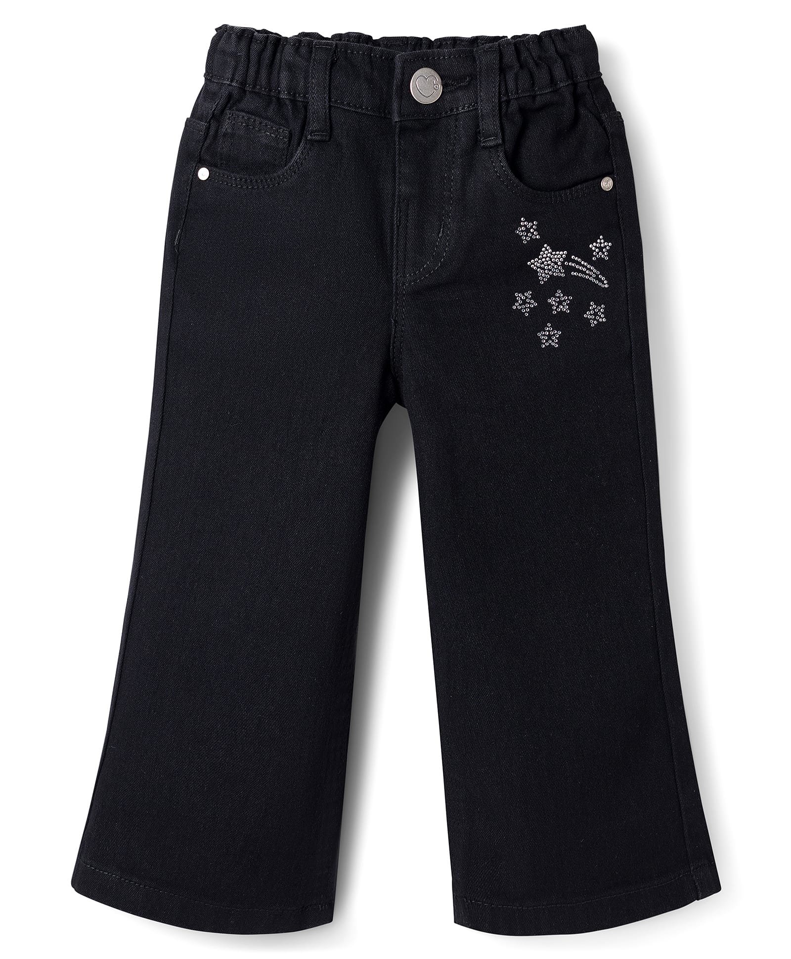 Babyhug Denim Full Length Washed Jeans With Stretch - Black-picture-11